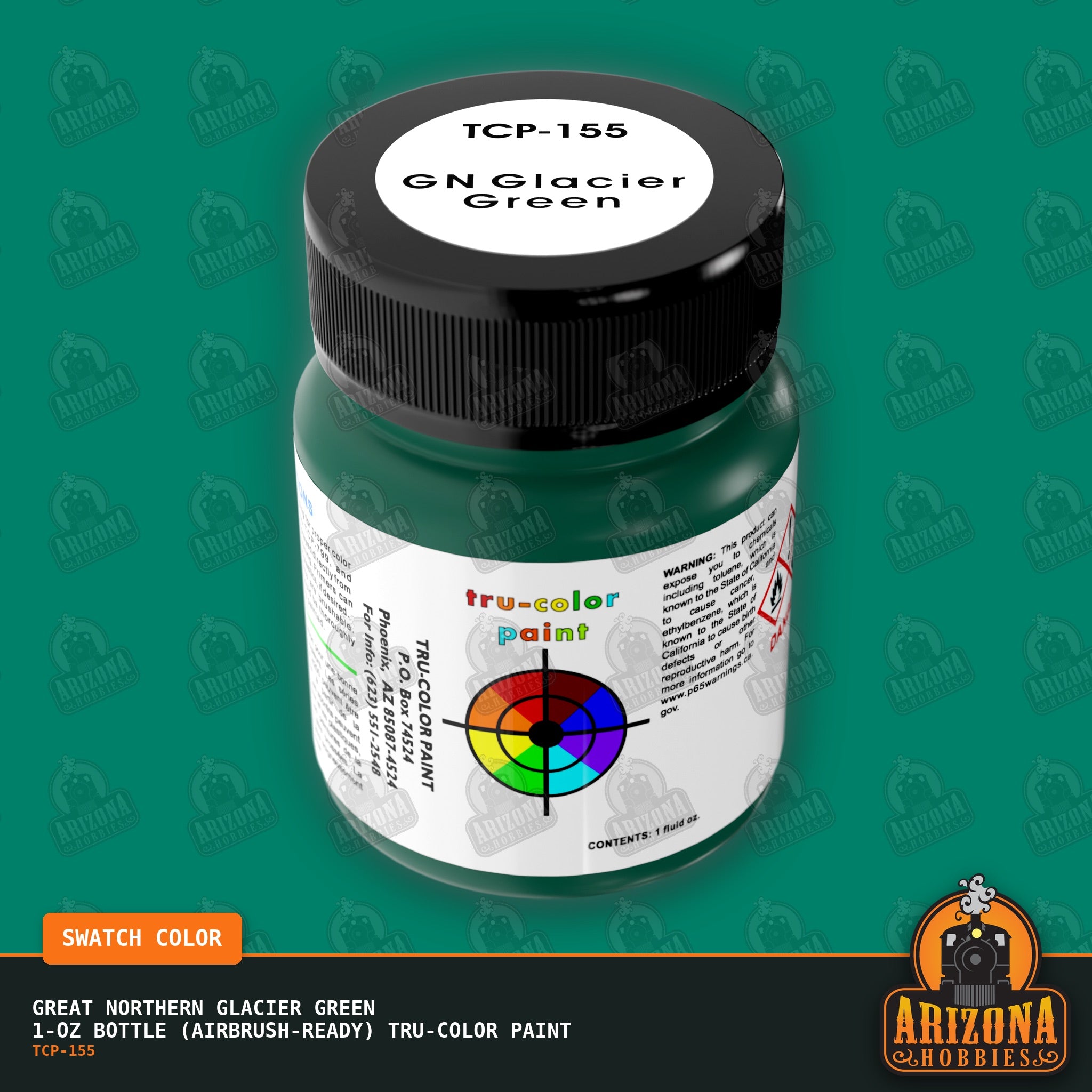 Great Northern GLACIER GREEN 1-oz bottle (Airbrush-ready) Tru-Color Paint