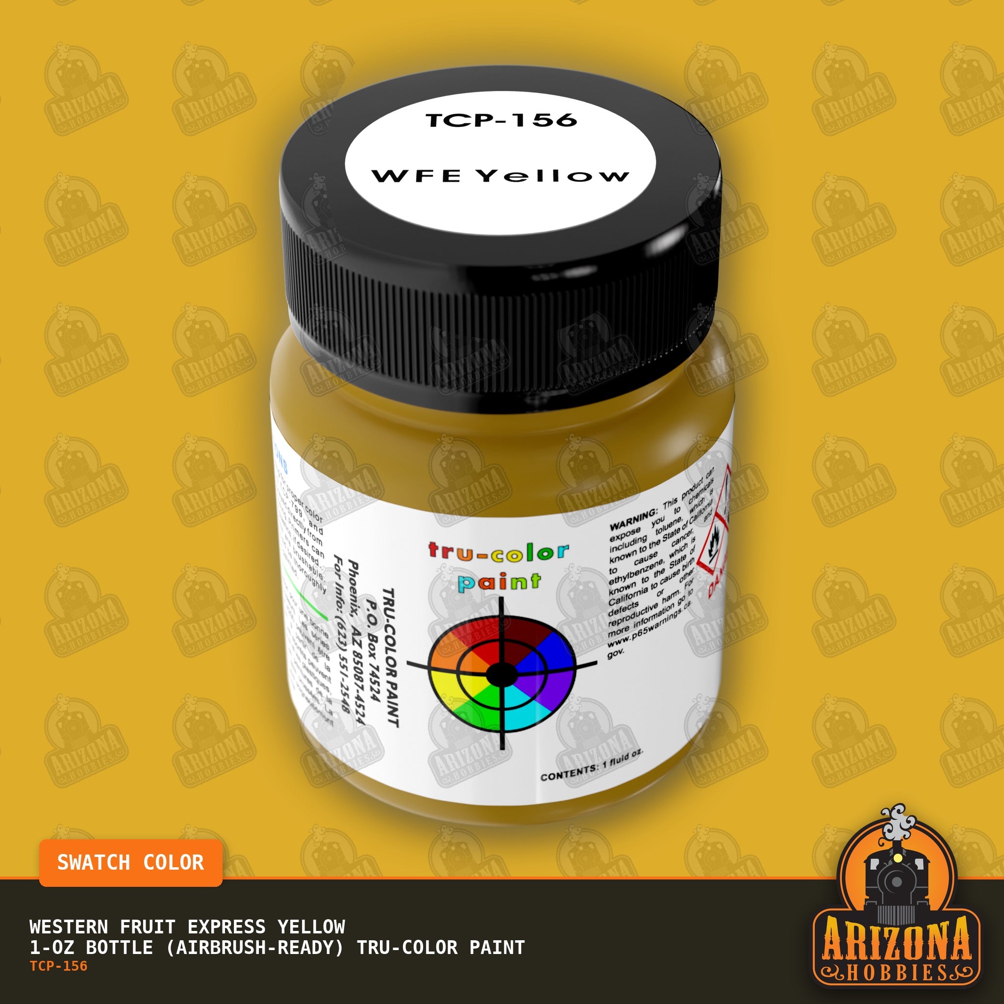 Western Fruit Express YELLOW 1-oz bottle (Airbrush-ready) Tru-Color Paint