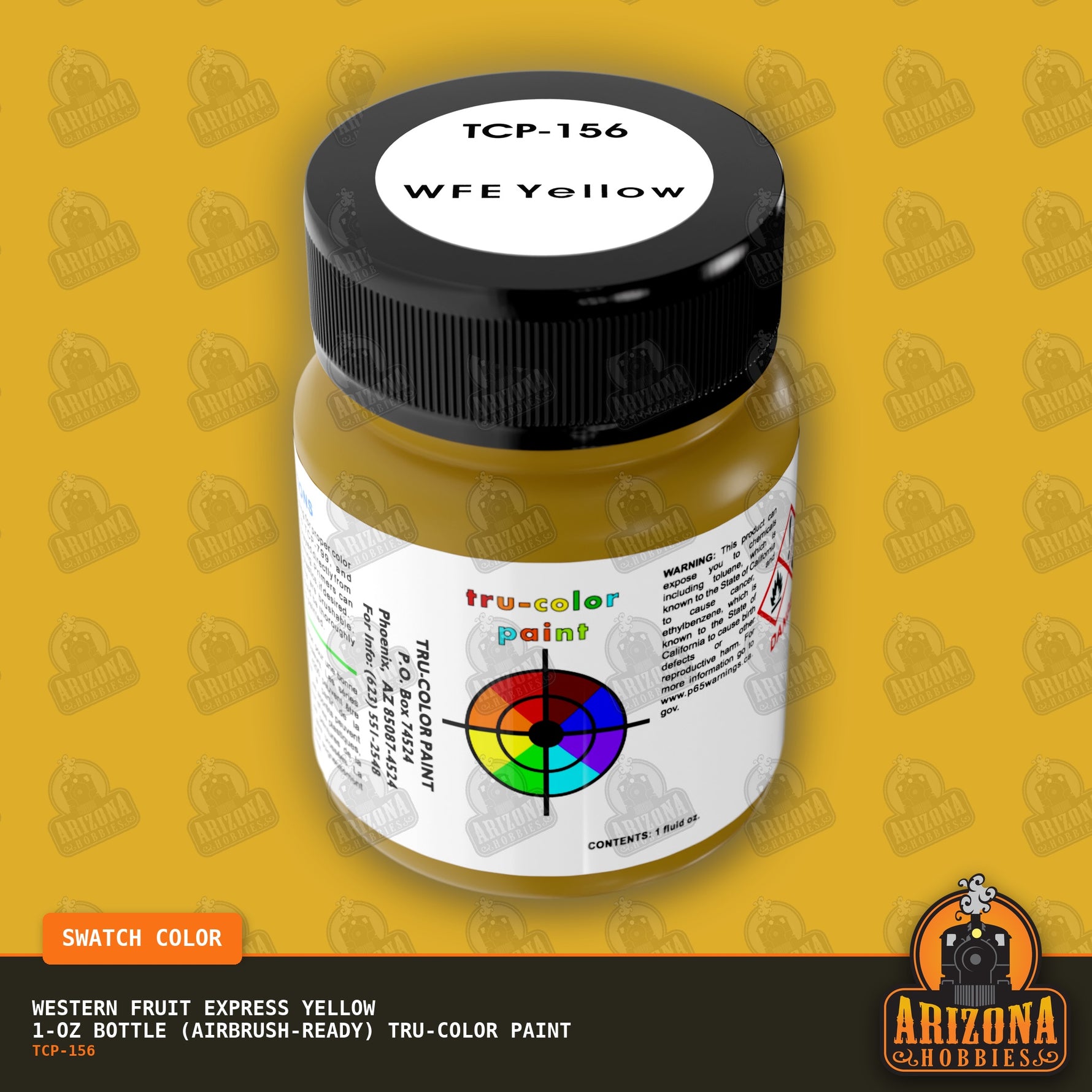 Western Fruit Express YELLOW 1-oz bottle (Airbrush-ready) Tru-Color Paint