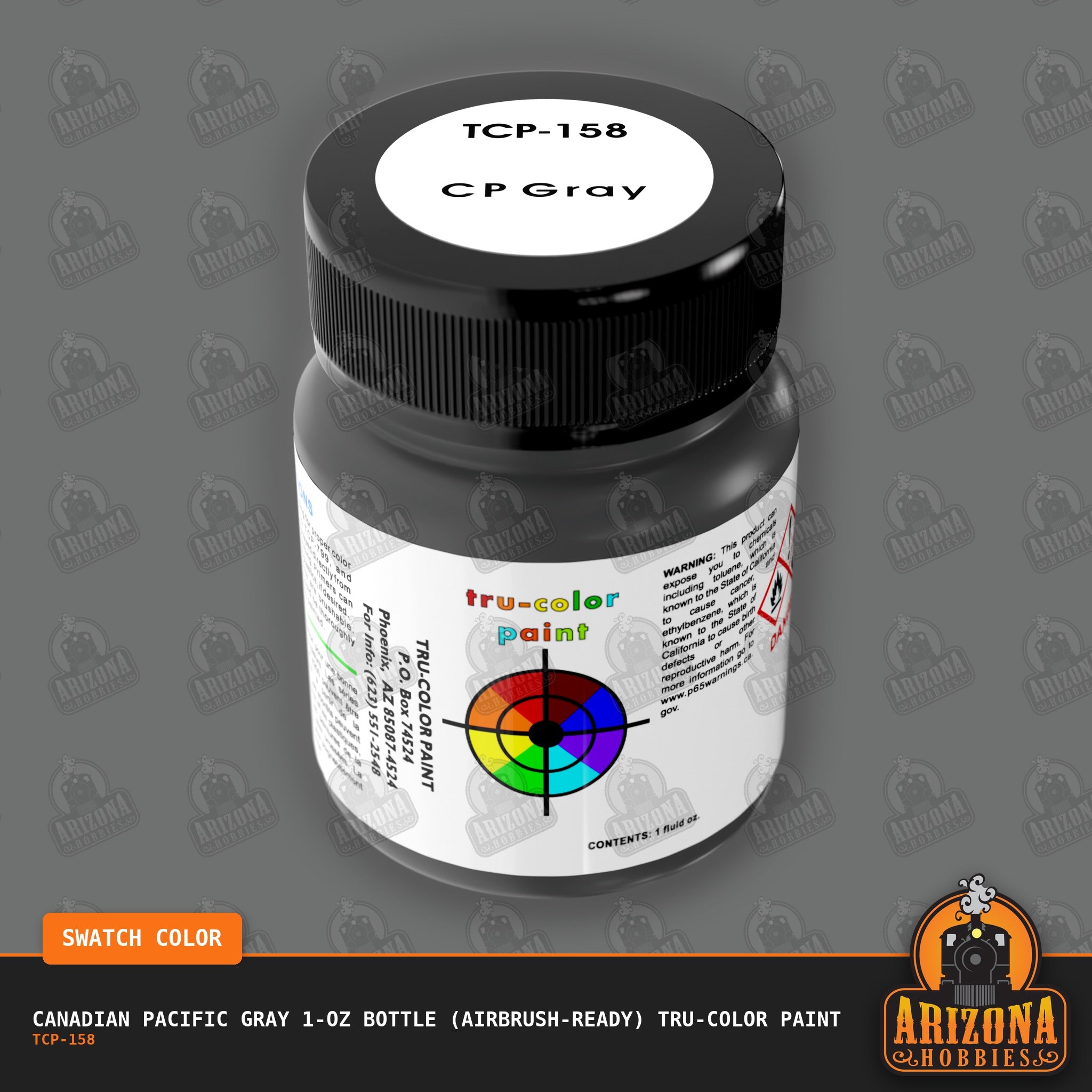 Canadian Pacific GRAY 1-oz bottle (Airbrush-ready) Tru-Color Paint