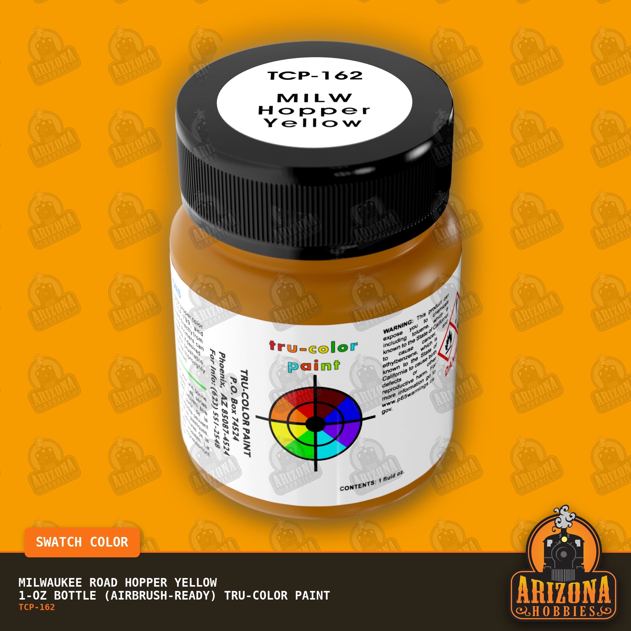 Milwaukee Road HOPPER YELLOW 1-oz bottle (Airbrush-ready) Tru-Color Paint