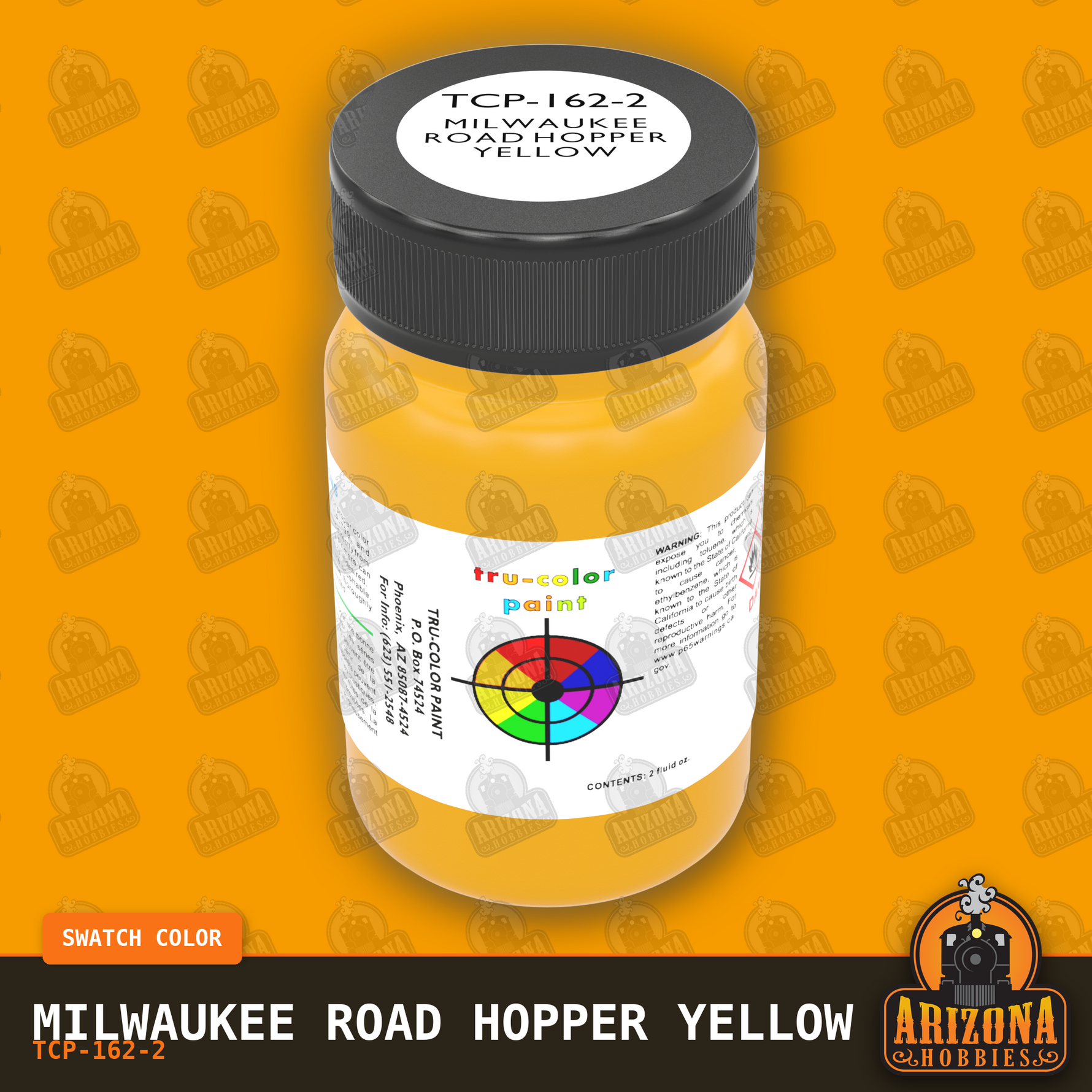 Milwaukee Road HOPPER YELLOW 2-oz bottle (Air-brush) Tru-Color Paint SPECIAL ORDER ONLY