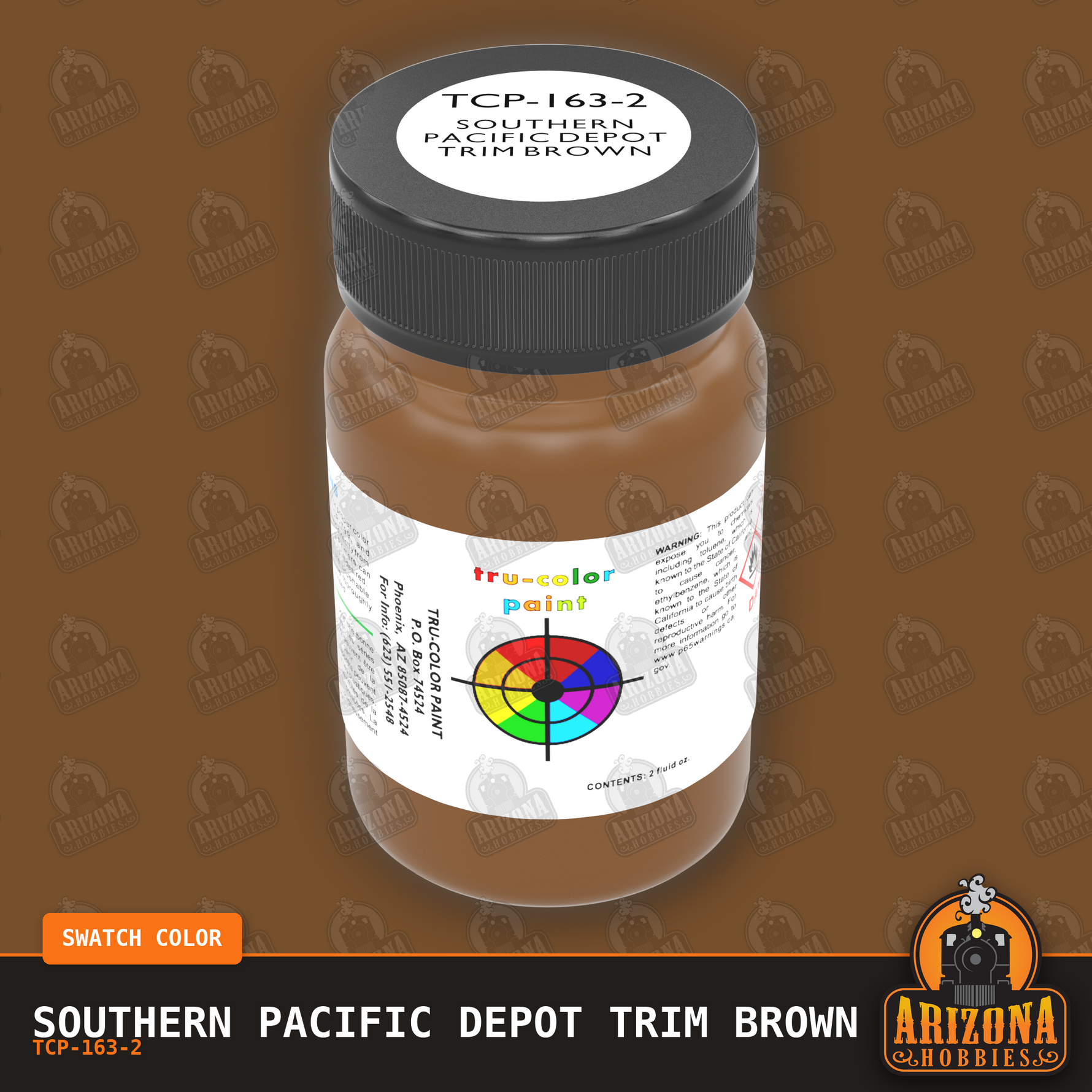 Southern Pacific DEPOT TRIM BROWN 2-oz bottle (Air-brush) Tru-Color Paint SPECIAL ORDER ONLY