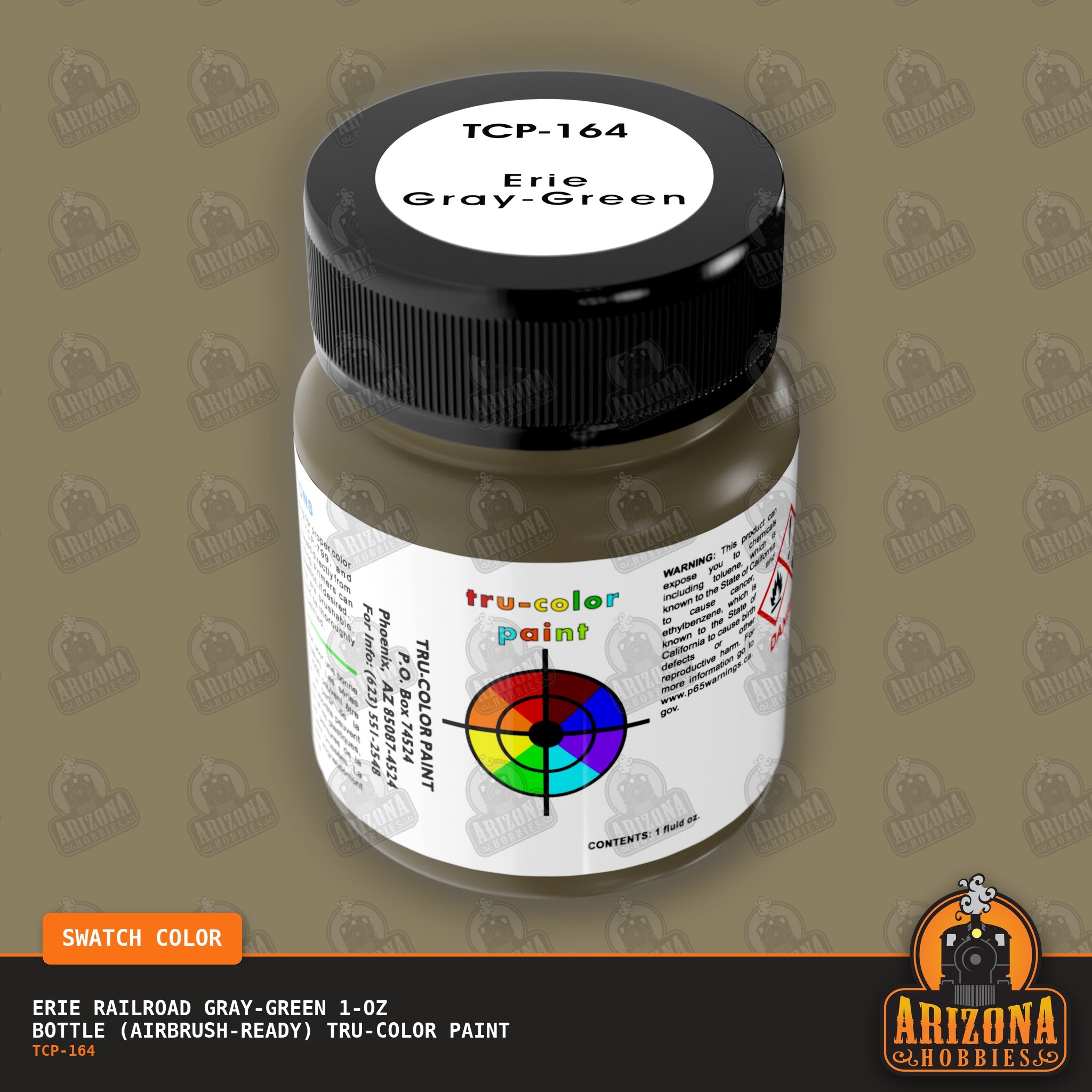 Erie Railroad GRAY-GREEN 1-oz bottle (Airbrush-ready) Tru-Color Paint