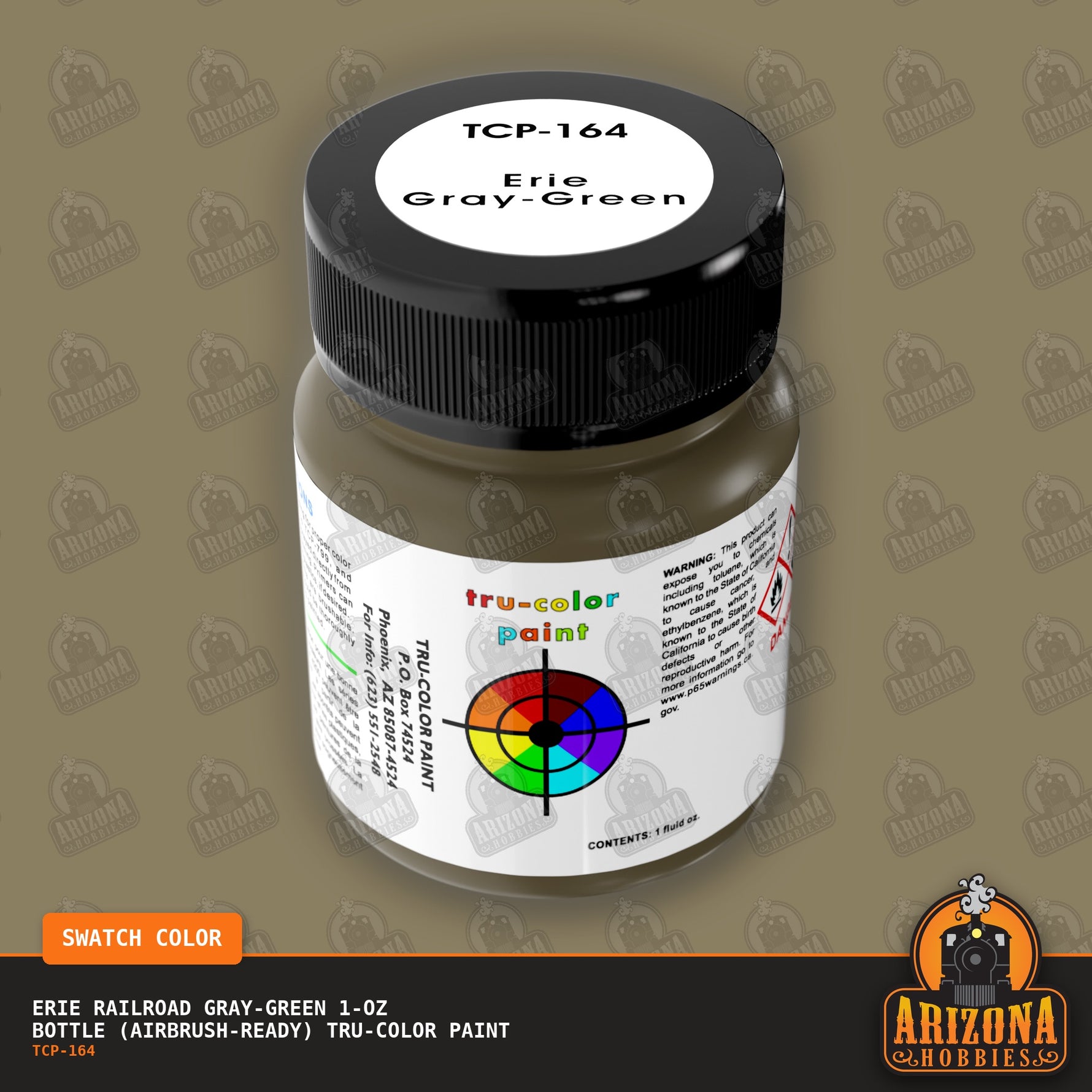 Erie Railroad GRAY-GREEN 1-oz bottle (Airbrush-ready) Tru-Color Paint