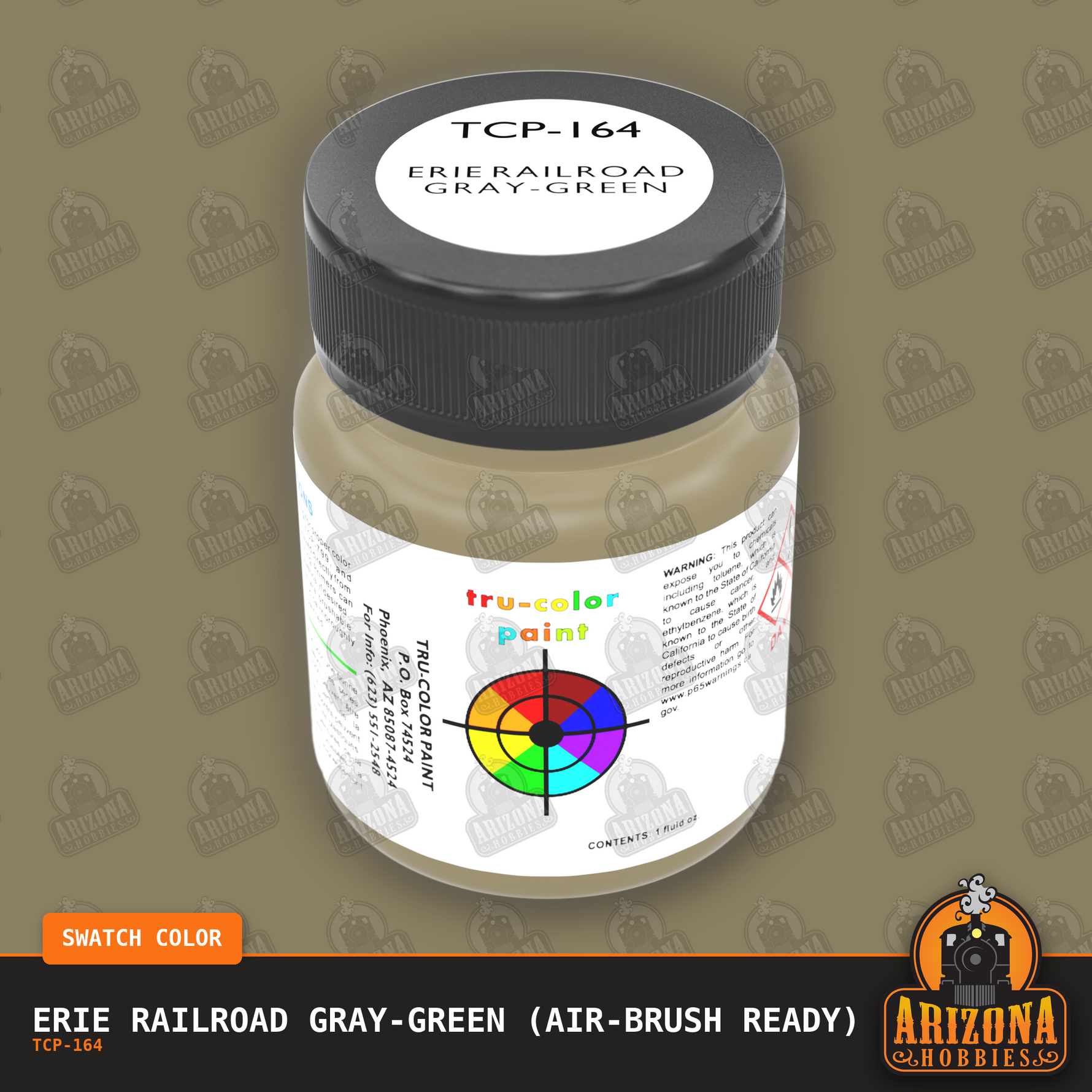 Erie Railroad GRAY-GREEN 1-oz bottle (Air-brush) Tru-Color Paint