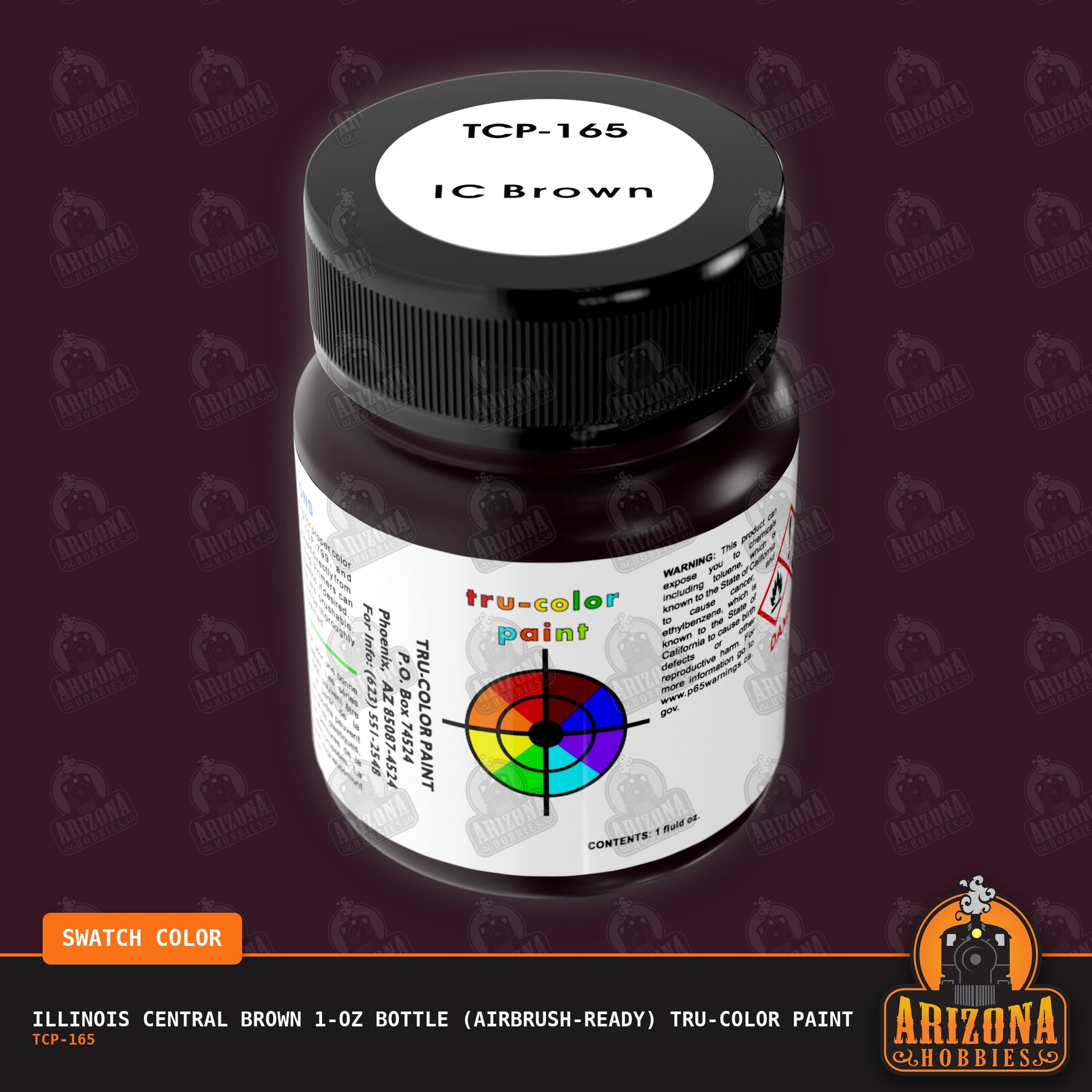 Illinois Central BROWN 1-oz bottle (Airbrush-ready) Tru-Color Paint
