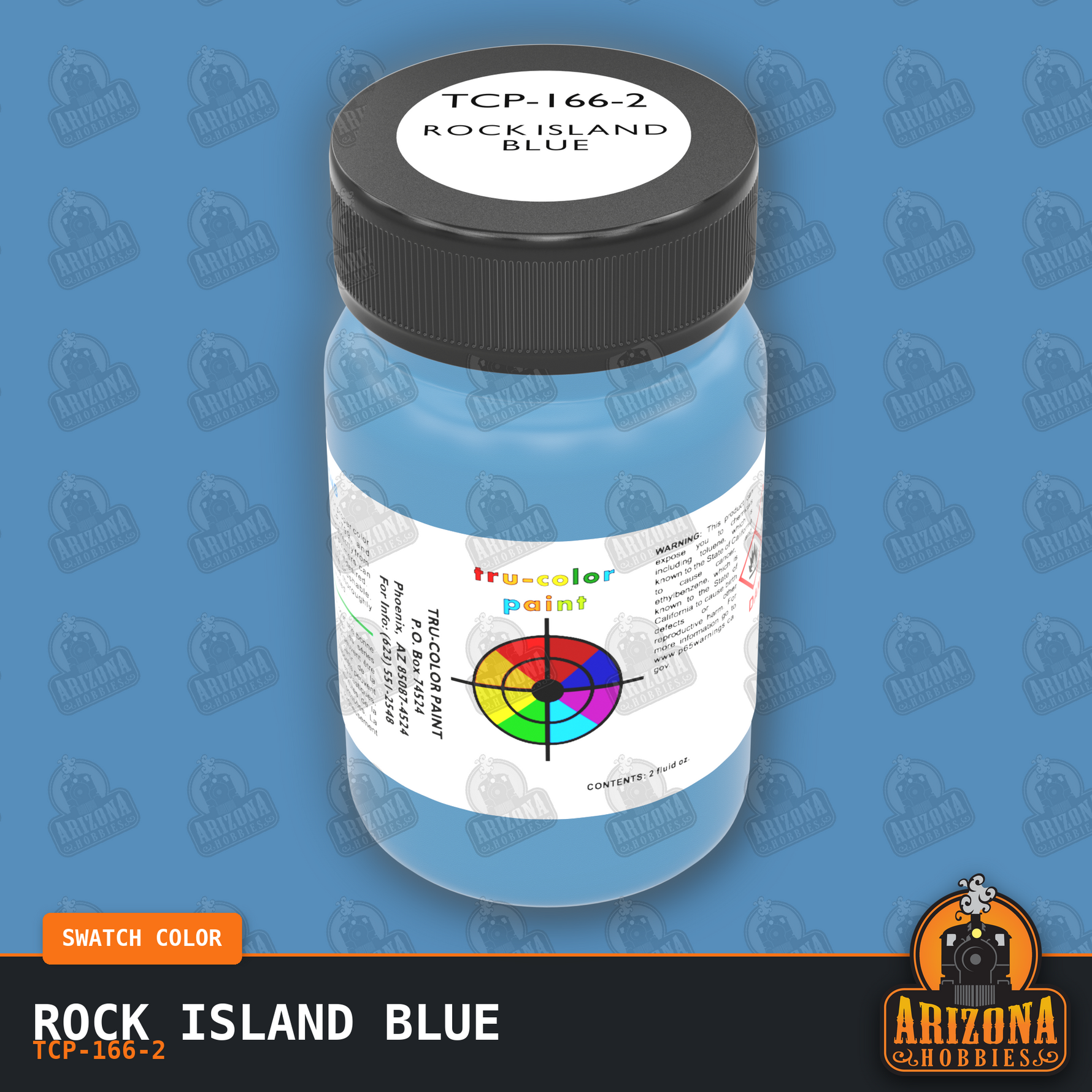 Rock Island BLUE 2-oz bottle (Air-brush) Tru-Color Paint SPECIAL ORDER ONLY