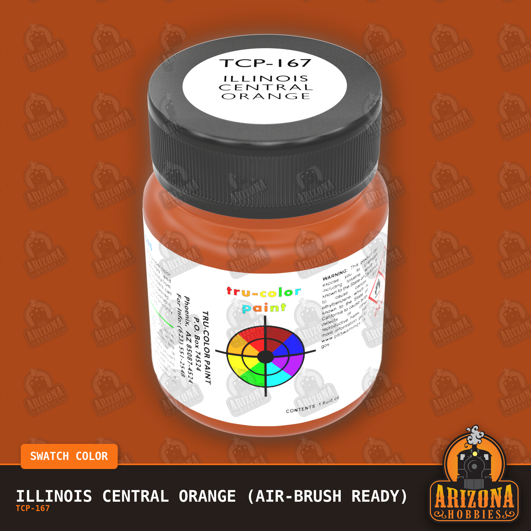 Illinois Central ORANGE 1-oz bottle (Air-brush) Tru-Color Paint