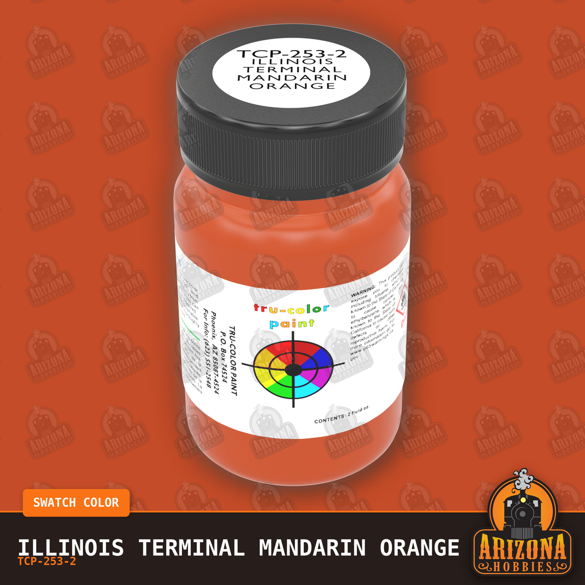 Illinois Terminal MANDARIN ORANGE 2-oz bottle (Air-brush) Tru-Color Paint SPECIAL ORDER ONLY