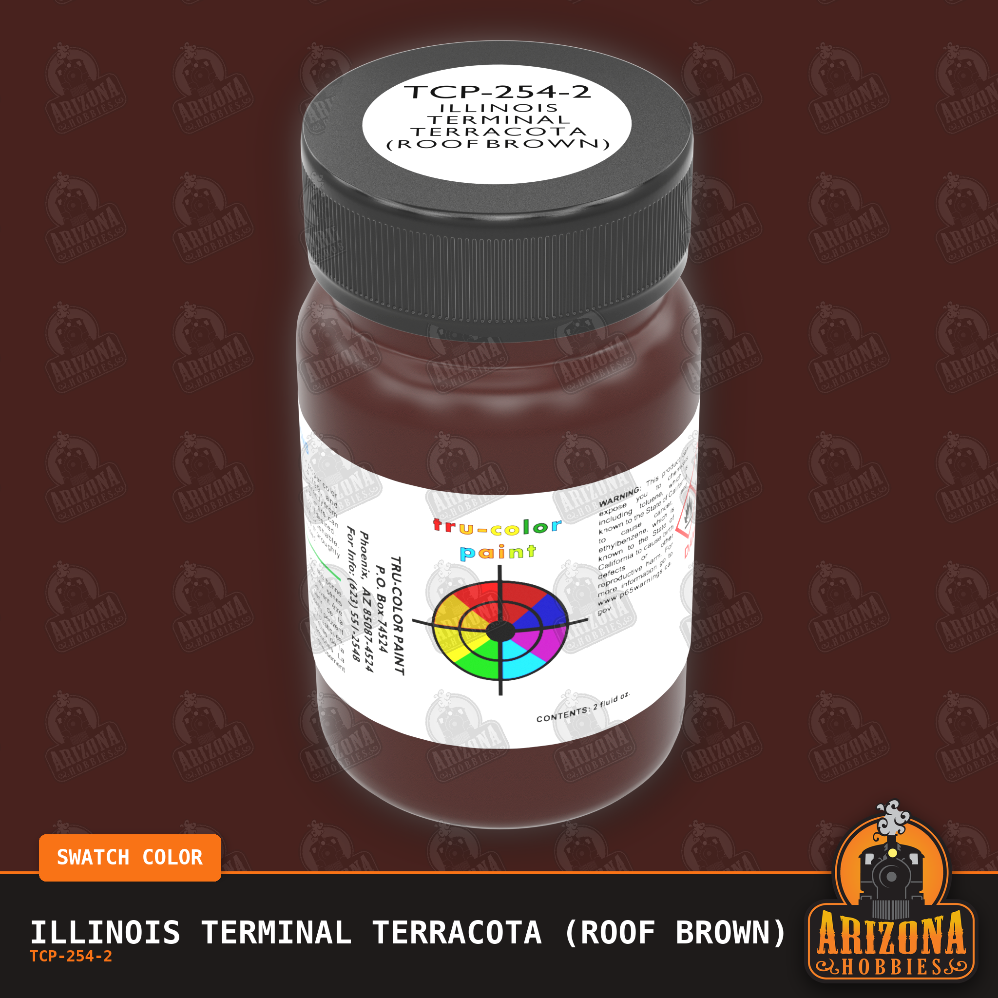 Illinois Terminal TERRACOTA (ROOF BROWN) 2-oz bottle (Air-brush) Tru-Color Paint SPECIAL ORDER ONLY
