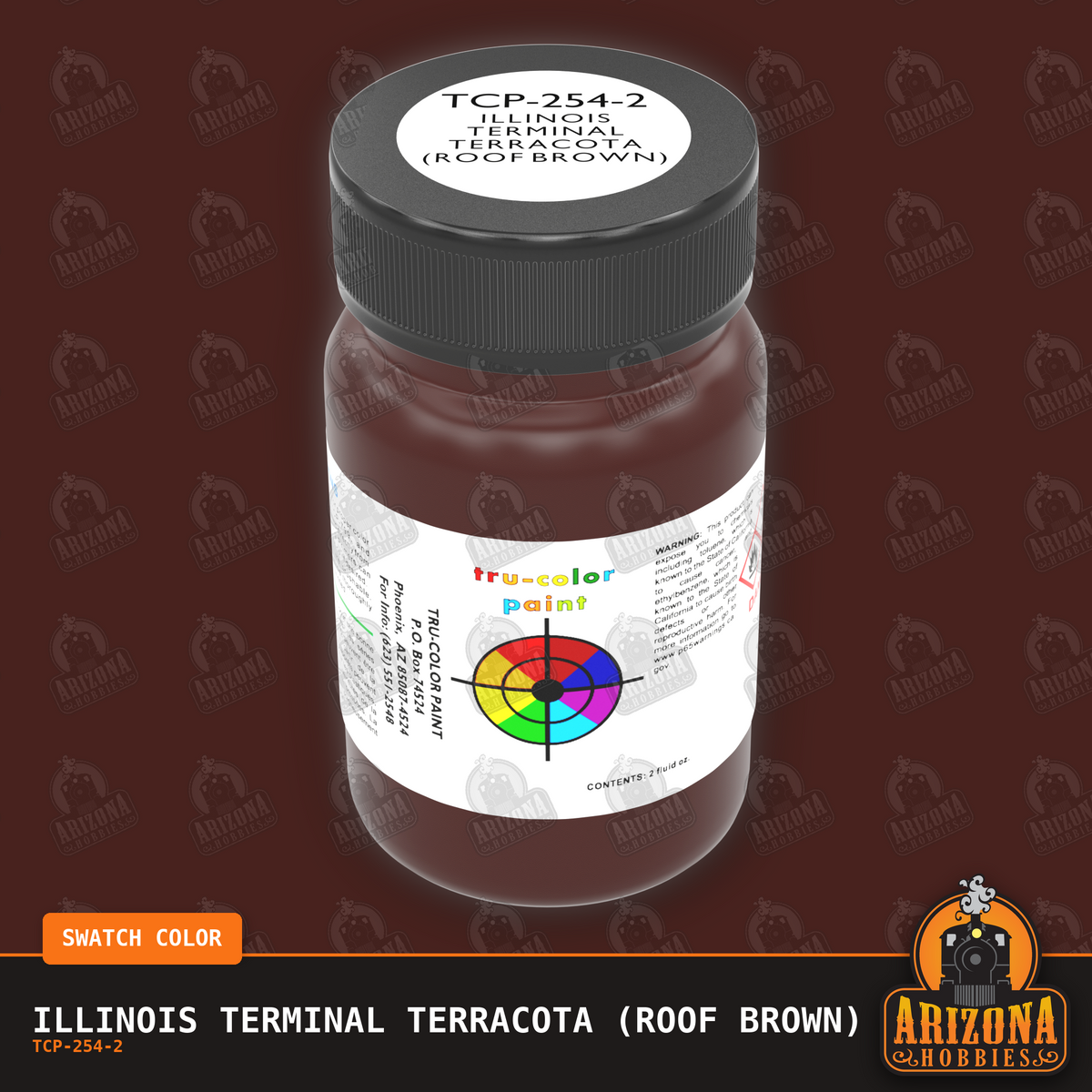 Illinois Terminal TERRACOTA (ROOF BROWN) 2-oz bottle (Air-brush) Tru-Color Paint SPECIAL ORDER ONLY