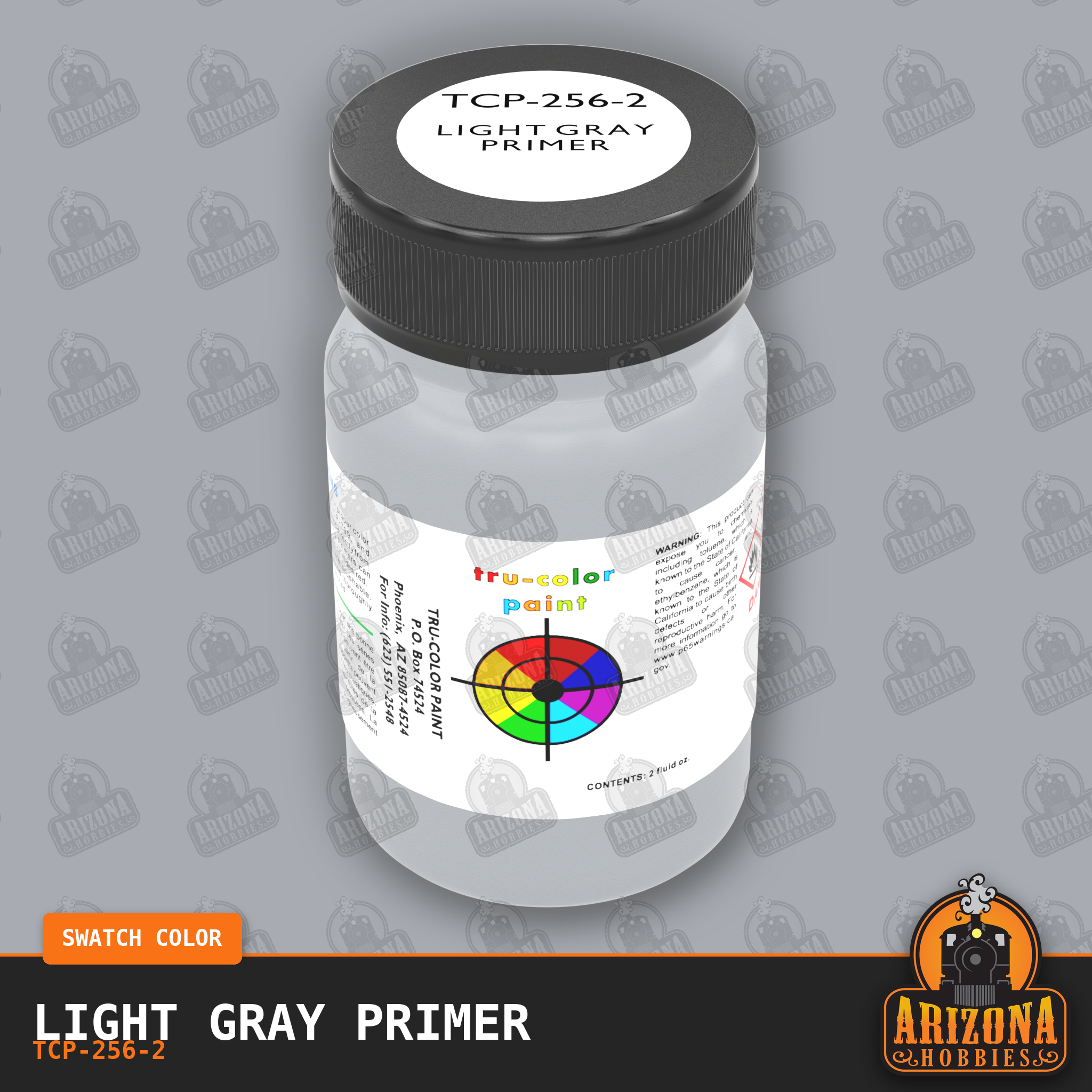 LIGHT GRAY PRIMER 2-oz bottle (Air-brush) Tru-Color Paint