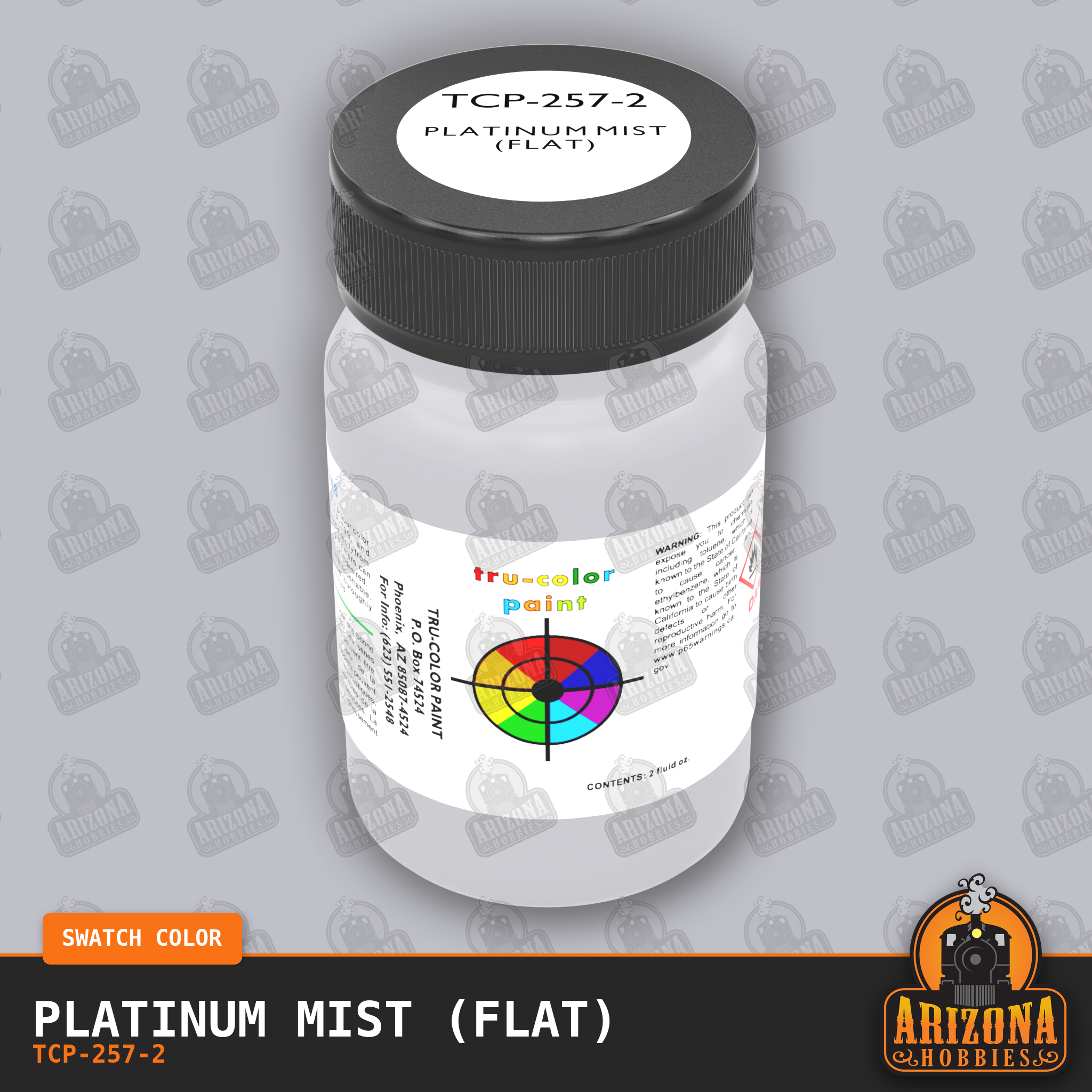 PLATINUM MIST (Flat) 2-oz bottle (Air-brush) Tru-Color Paint SPECIAL ORDER ONLY