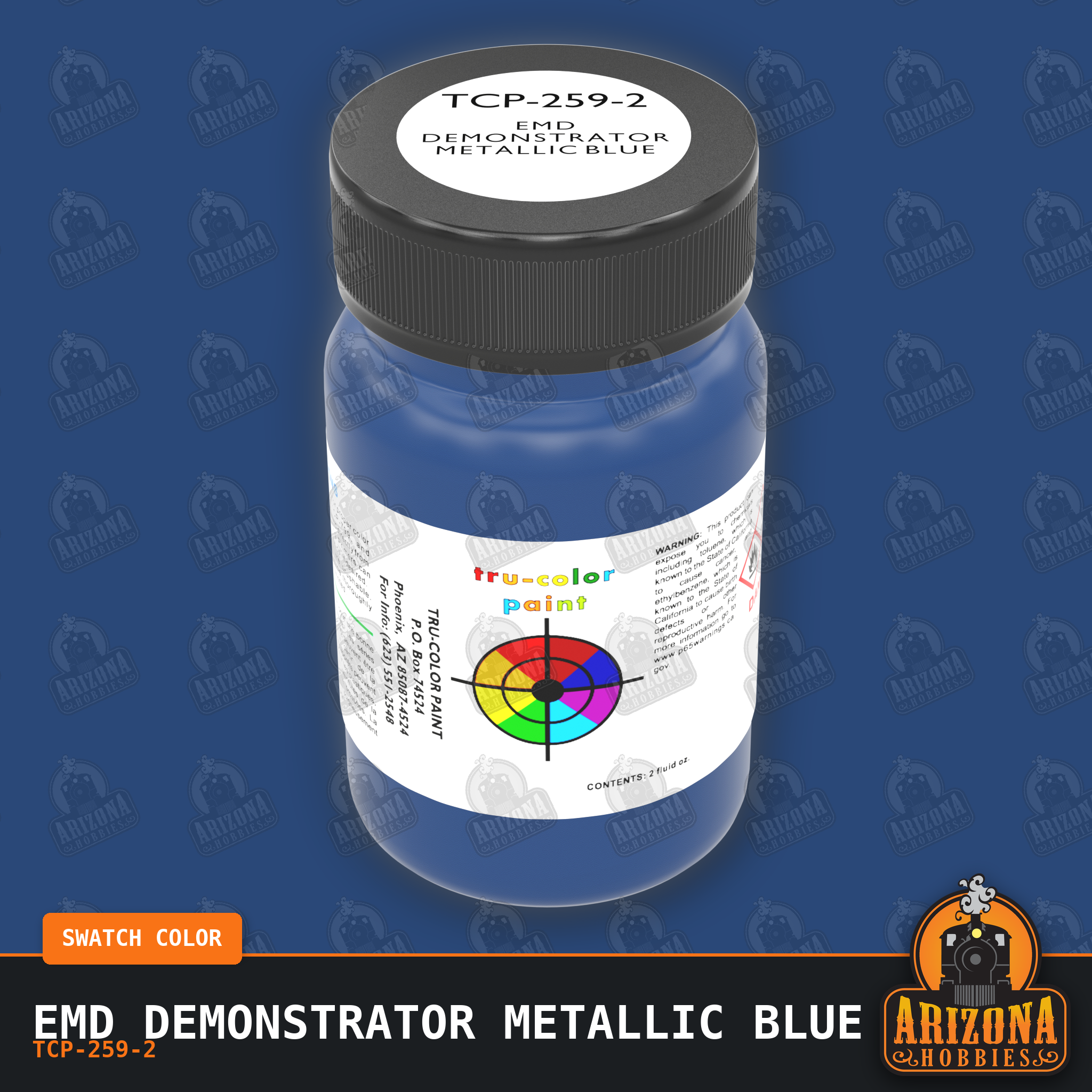 EMD Demonstrator METALLIC BLUE 2-oz bottle (Air-brush) Tru-Color Paint SPECIAL ORDER ONLY