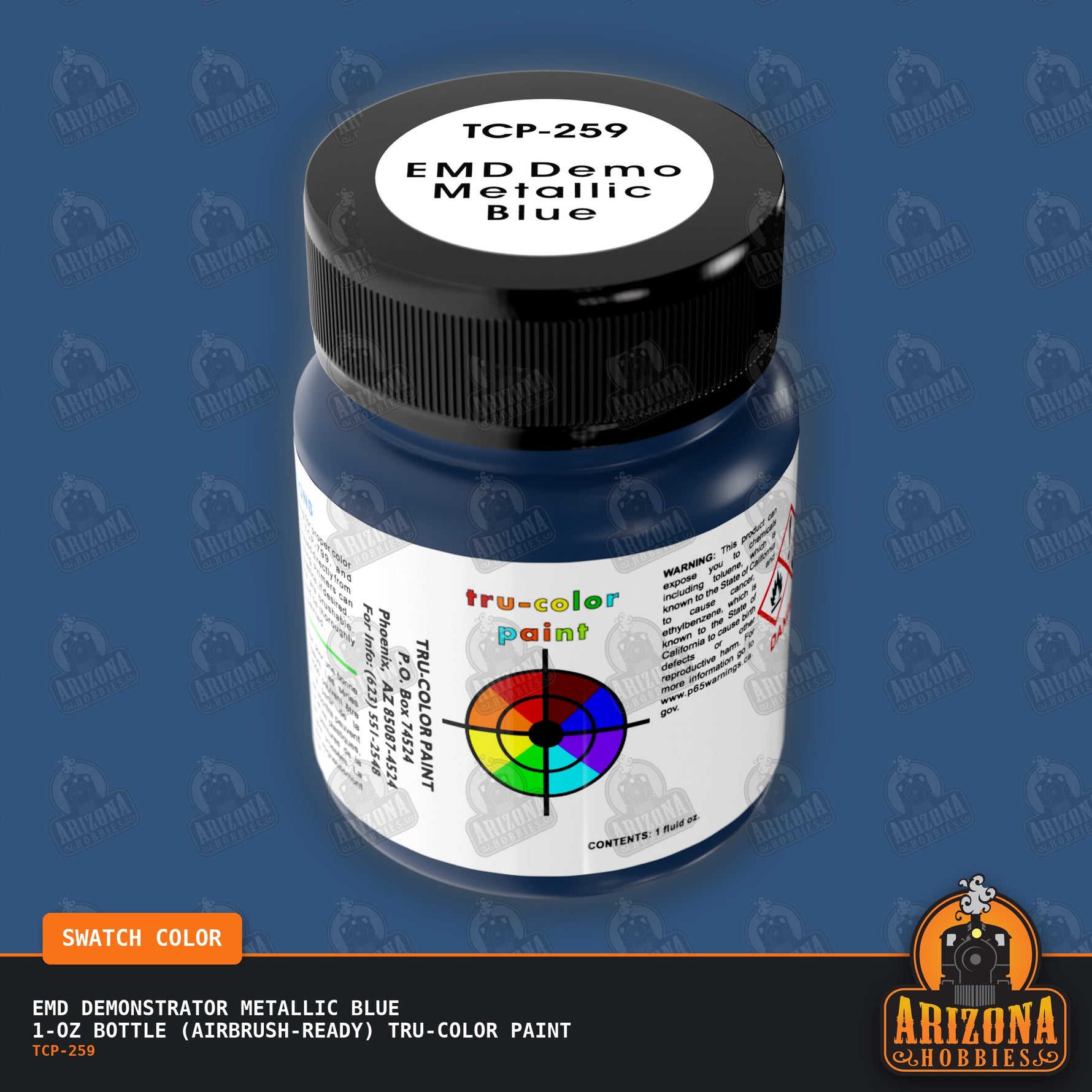 EMD Demonstrator METALLIC BLUE 1-oz bottle (Airbrush-ready) Tru-Color Paint