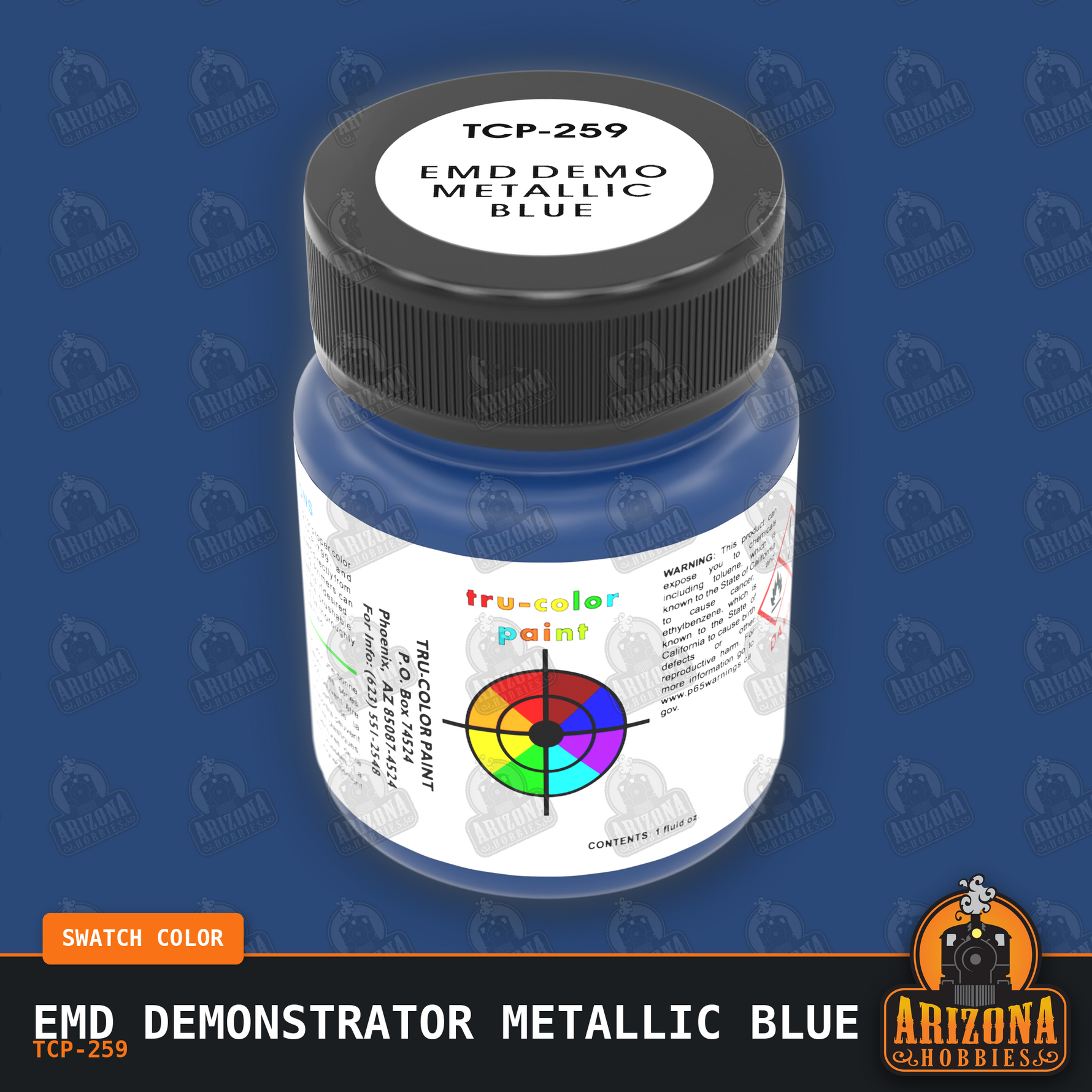 EMD Demonstrator METALLIC BLUE 1-oz bottle (Airbrush-ready) Tru-Color Paint