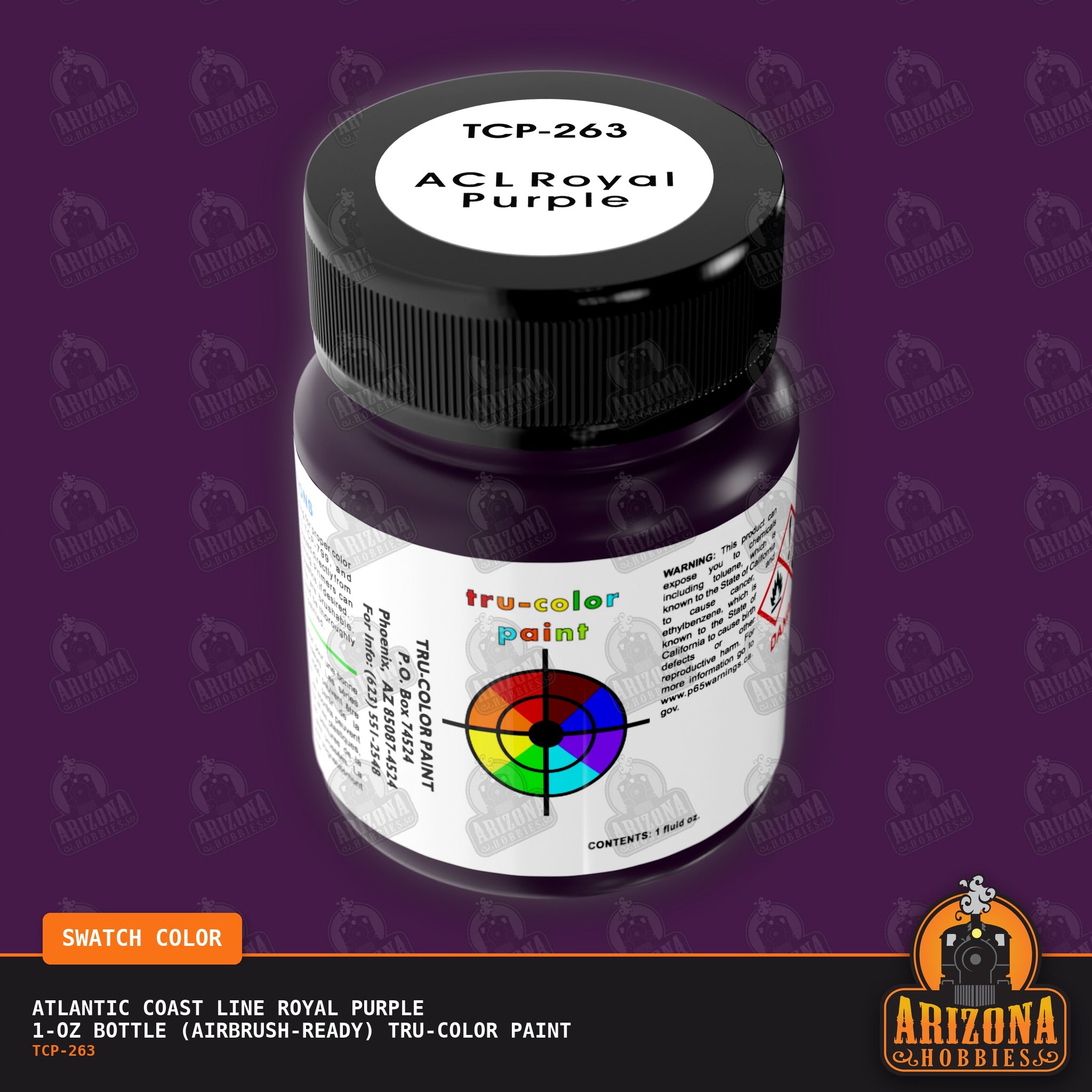 Atlantic Coast Line ROYAL PURPLE 1-oz bottle (Airbrush-ready) Tru-Color Paint