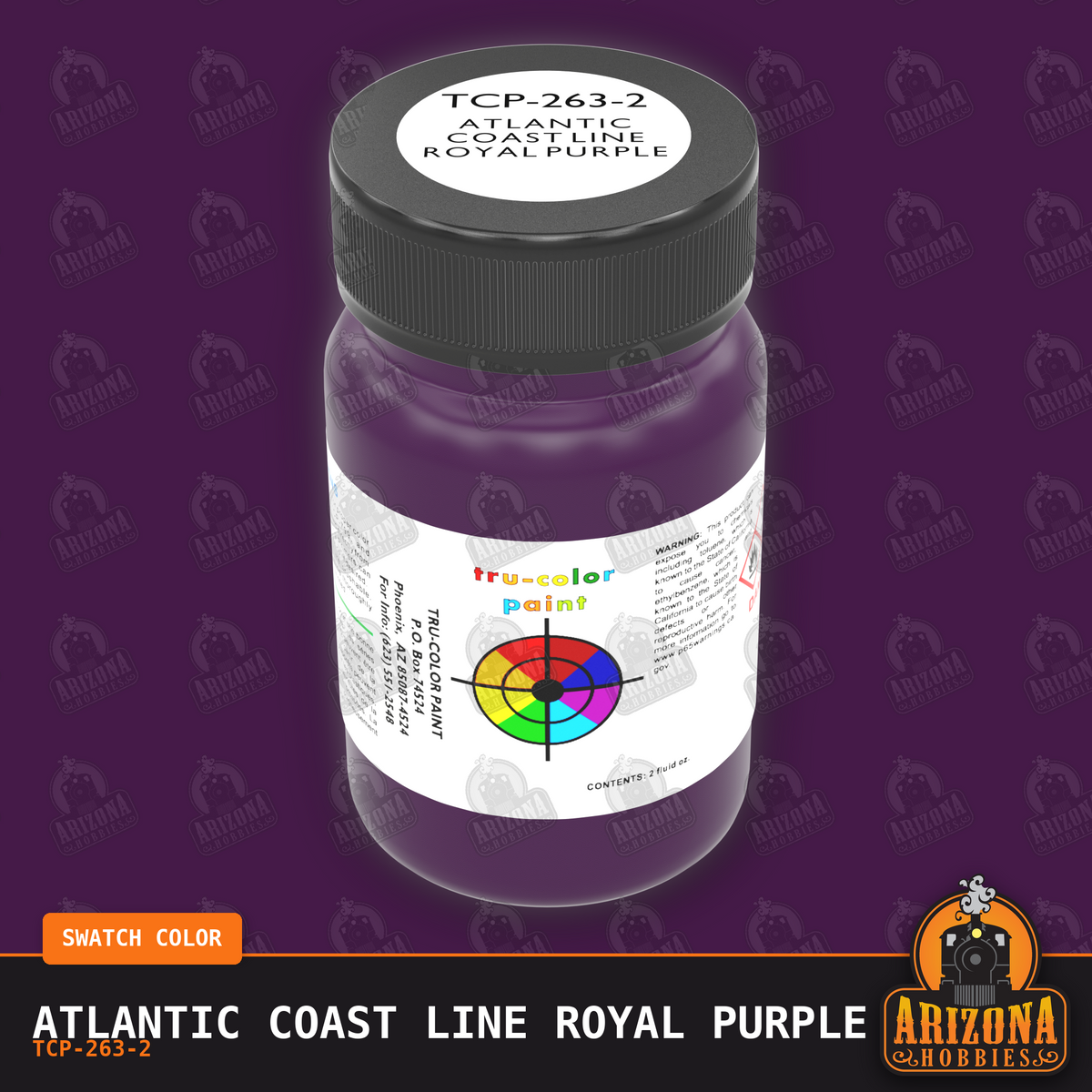 Atlantic Coast Line ROYAL PURPLE 2-oz bottle (Air-brush) Tru-Color Paint SPECIAL ORDER ONLY