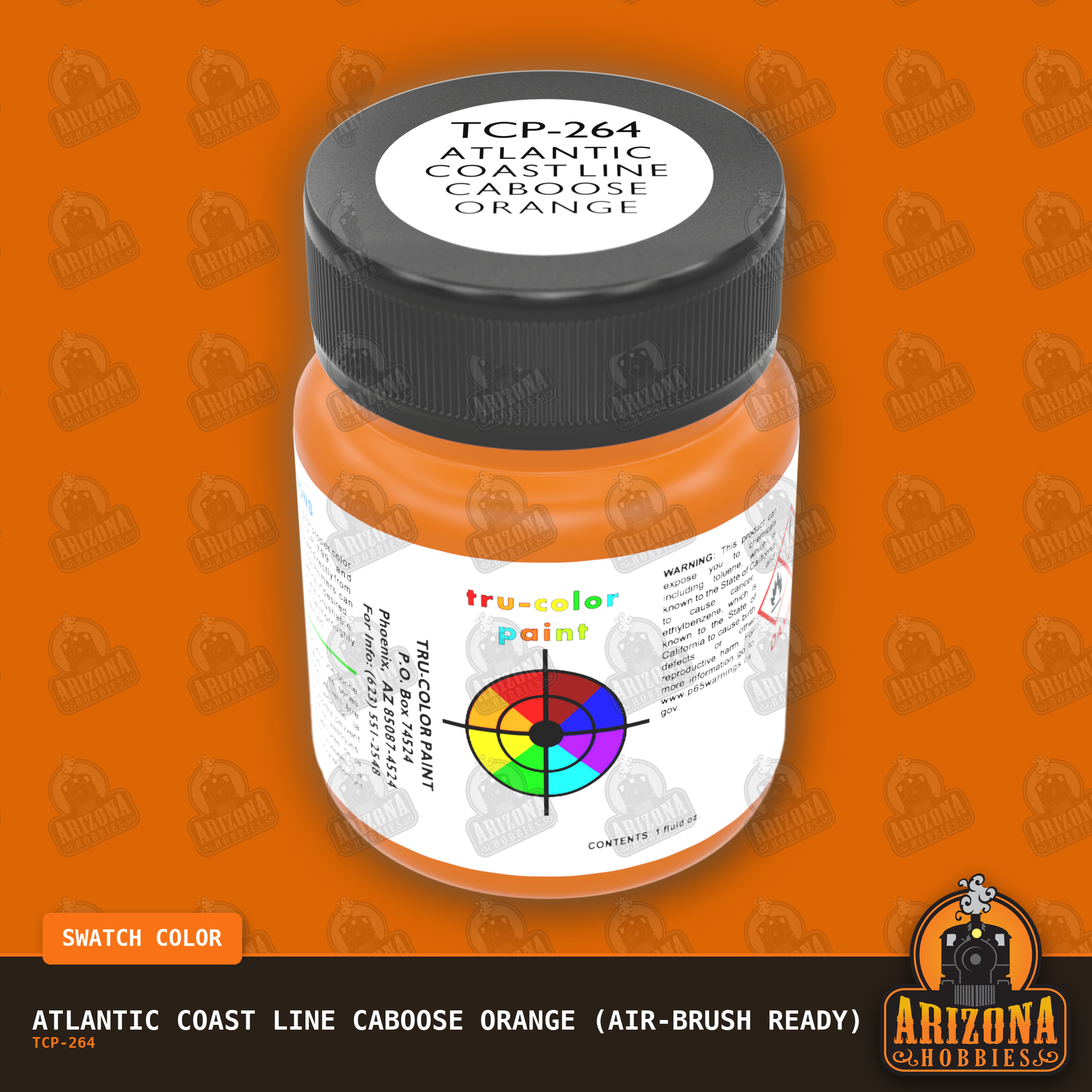 Atlantic Coast Line CABOOSE ORANGE 1-oz bottle (Air-brush) Tru-Color Paint