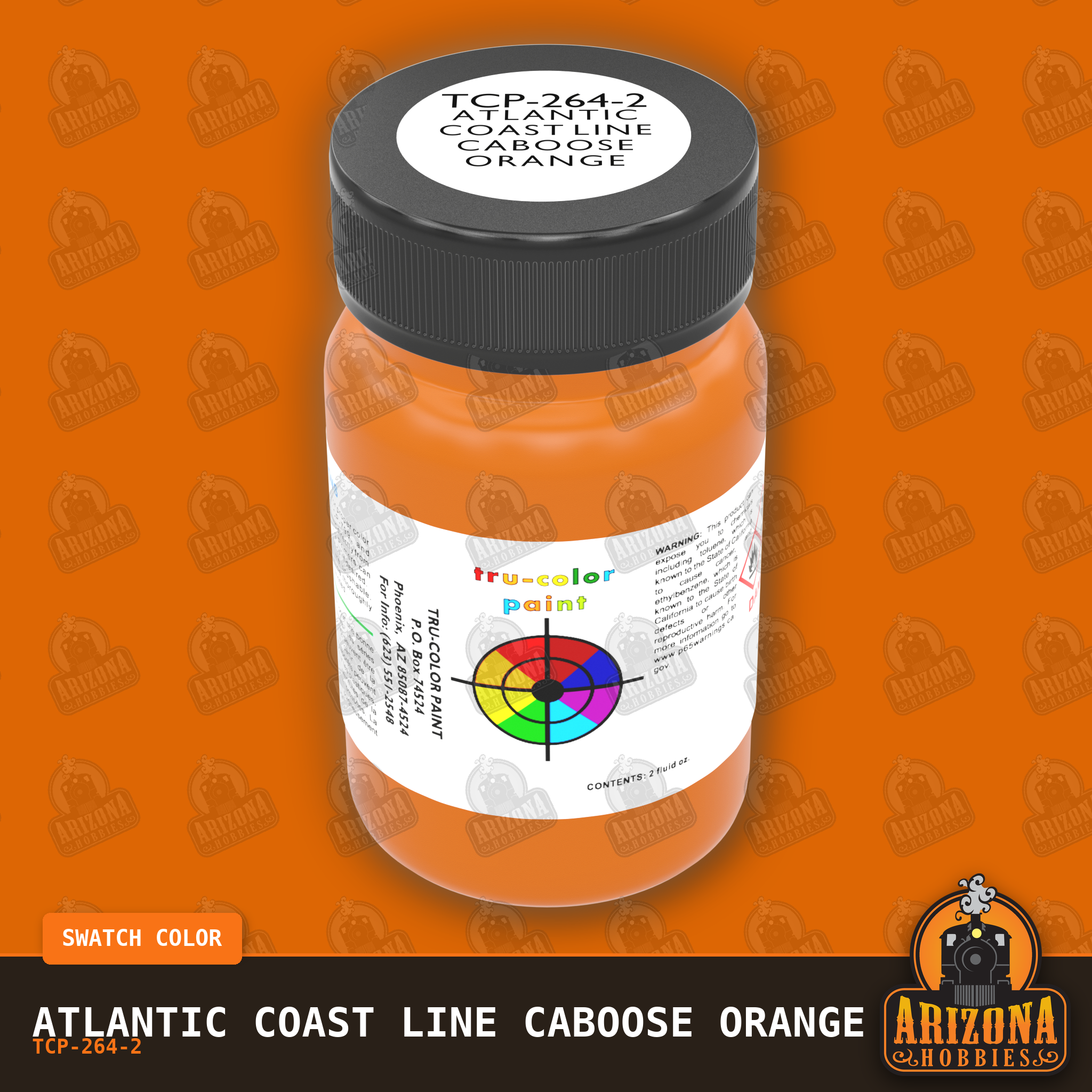 Atlantic Coast Line CABOOSE ORANGE 2-oz bottle (Air-brush) Tru-Color Paint SPECIAL ORDER ONLY