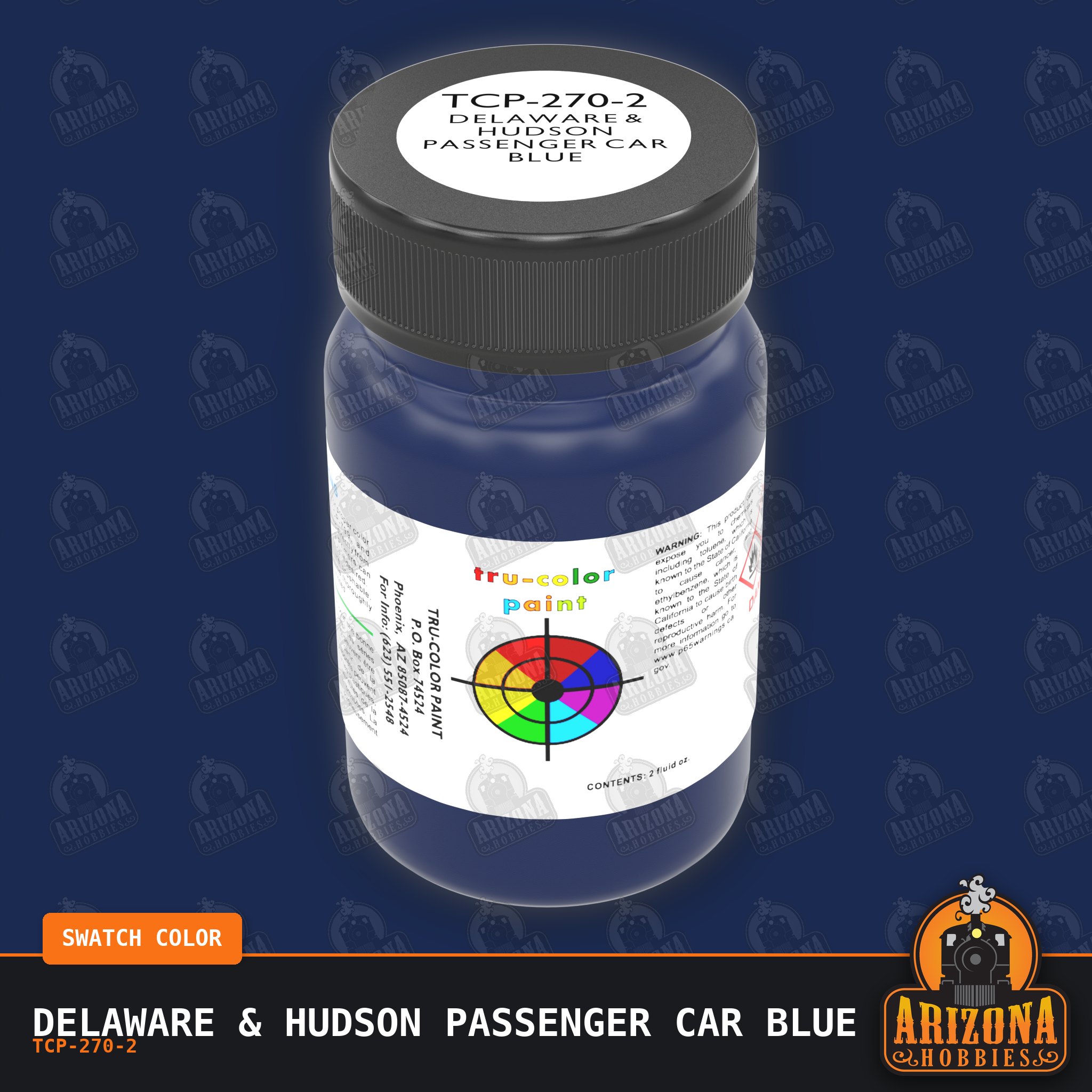Delaware & Hudson PASSENGER CAR BLUE 2-oz bottle (Air-brush) Tru-Color Paint SPECIAL ORDER ONLY