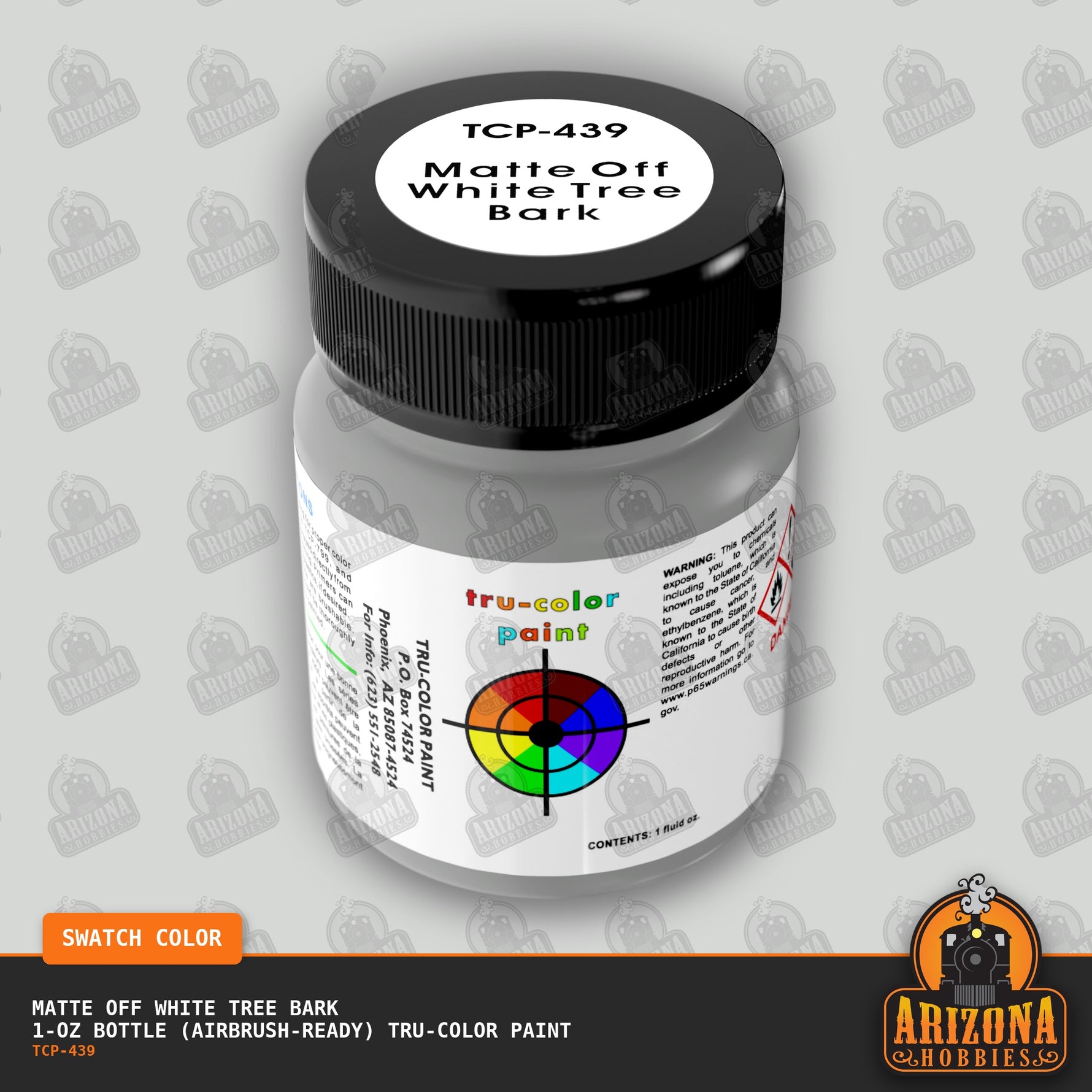 Matte OFF WHITE TREE BARK 1-oz bottle (Airbrush-ready) Tru-Color Paint