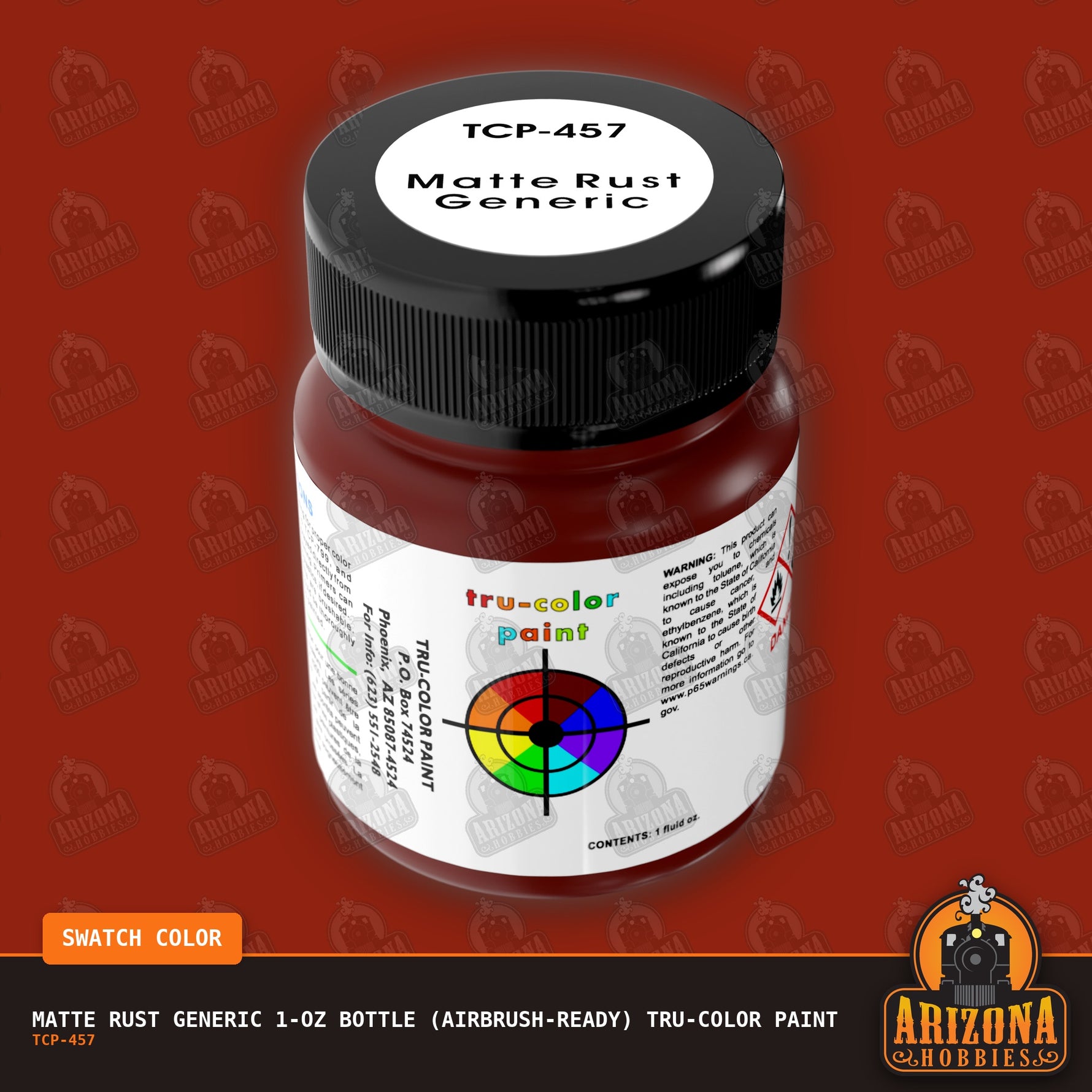 Matte RUST GENERIC 1-oz bottle (Airbrush-ready) Tru-Color Paint