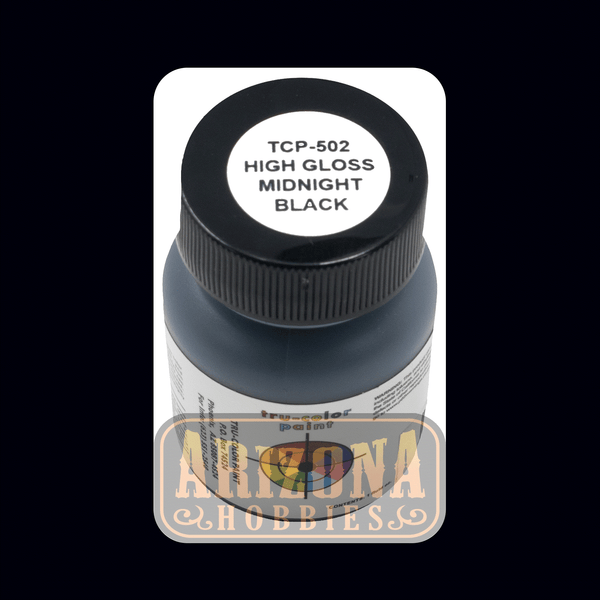 High-Gloss MIDNIGHT BLACK 1-oz bottle (Airbrush-ready) Tru-Color Paint