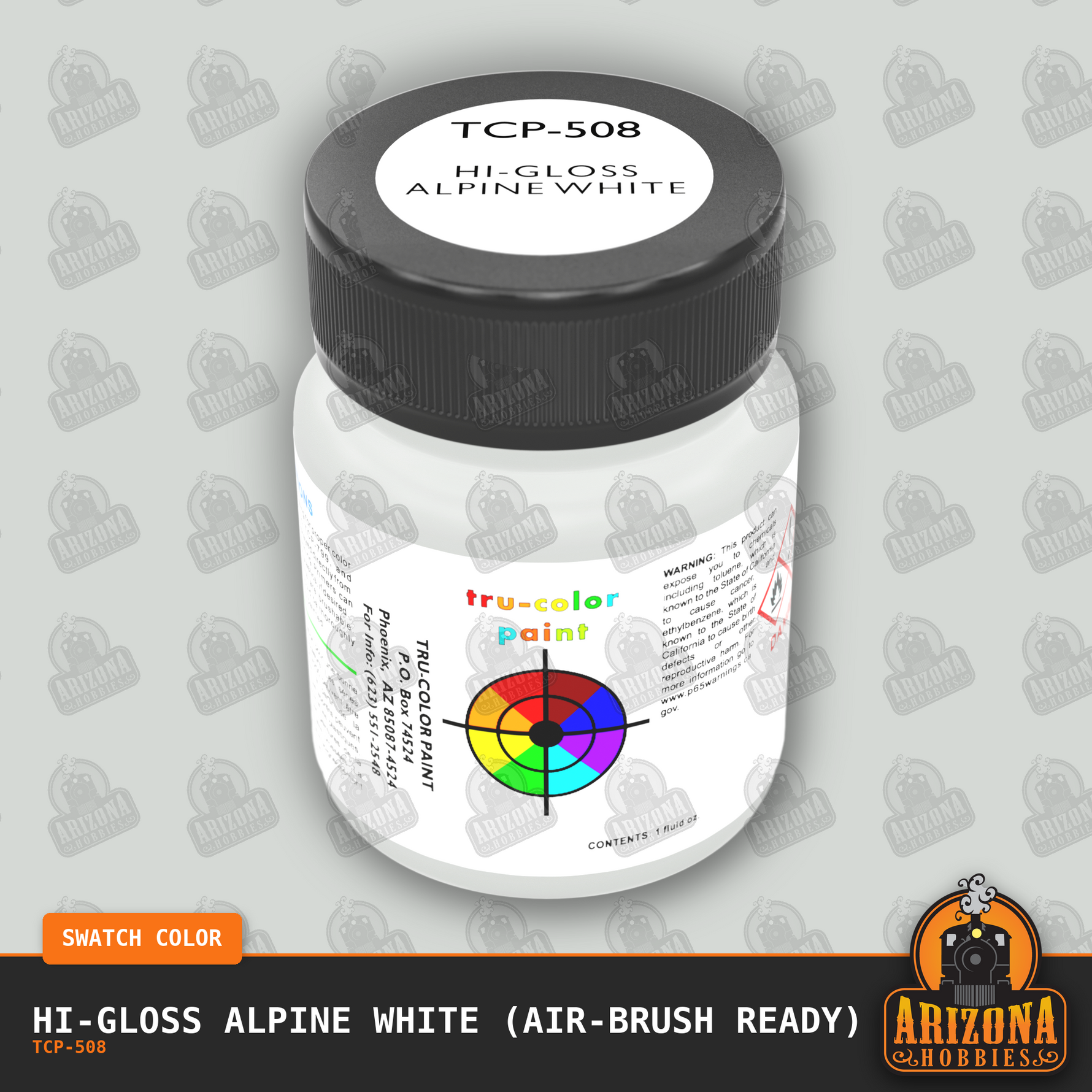 High-Gloss ALPINE WHITE 1-oz bottle (Air-brush) Tru-Color Paint