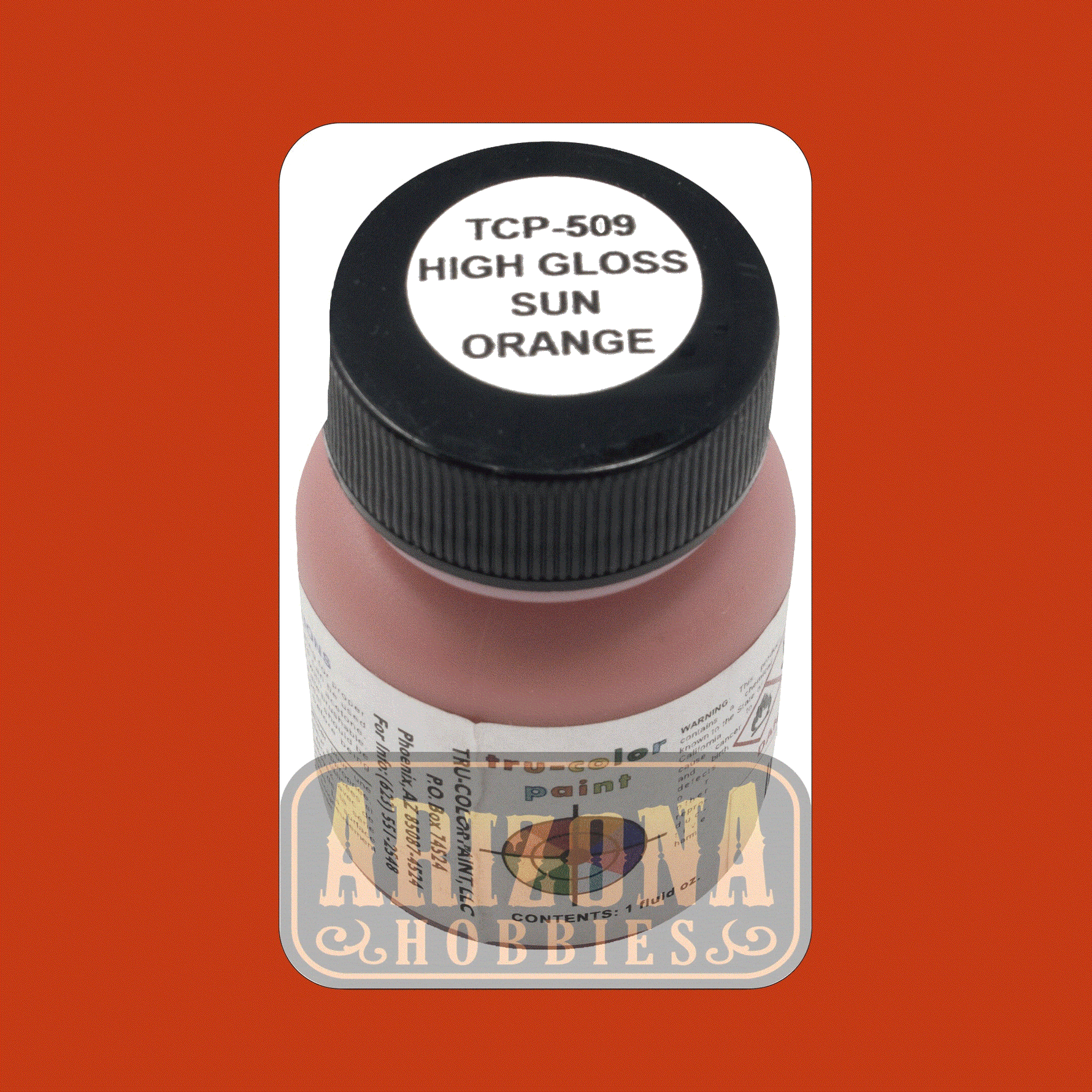 High-Gloss SUN ORANGE 1-oz bottle (Airbrush-ready) Tru-Color Paint