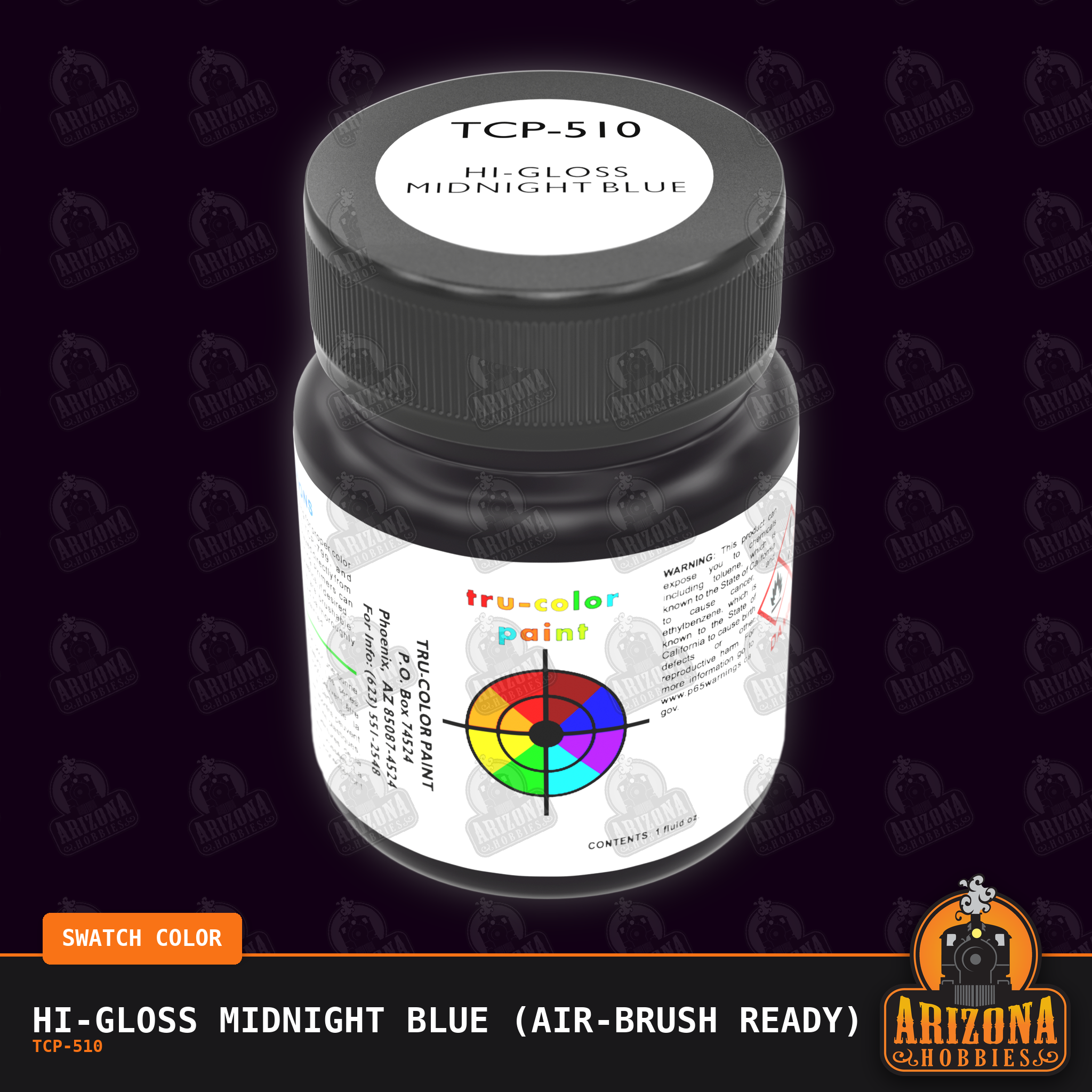 High-Gloss MIDNIGHT BLUE 1-oz bottle (Air-brush) Tru-Color Paint