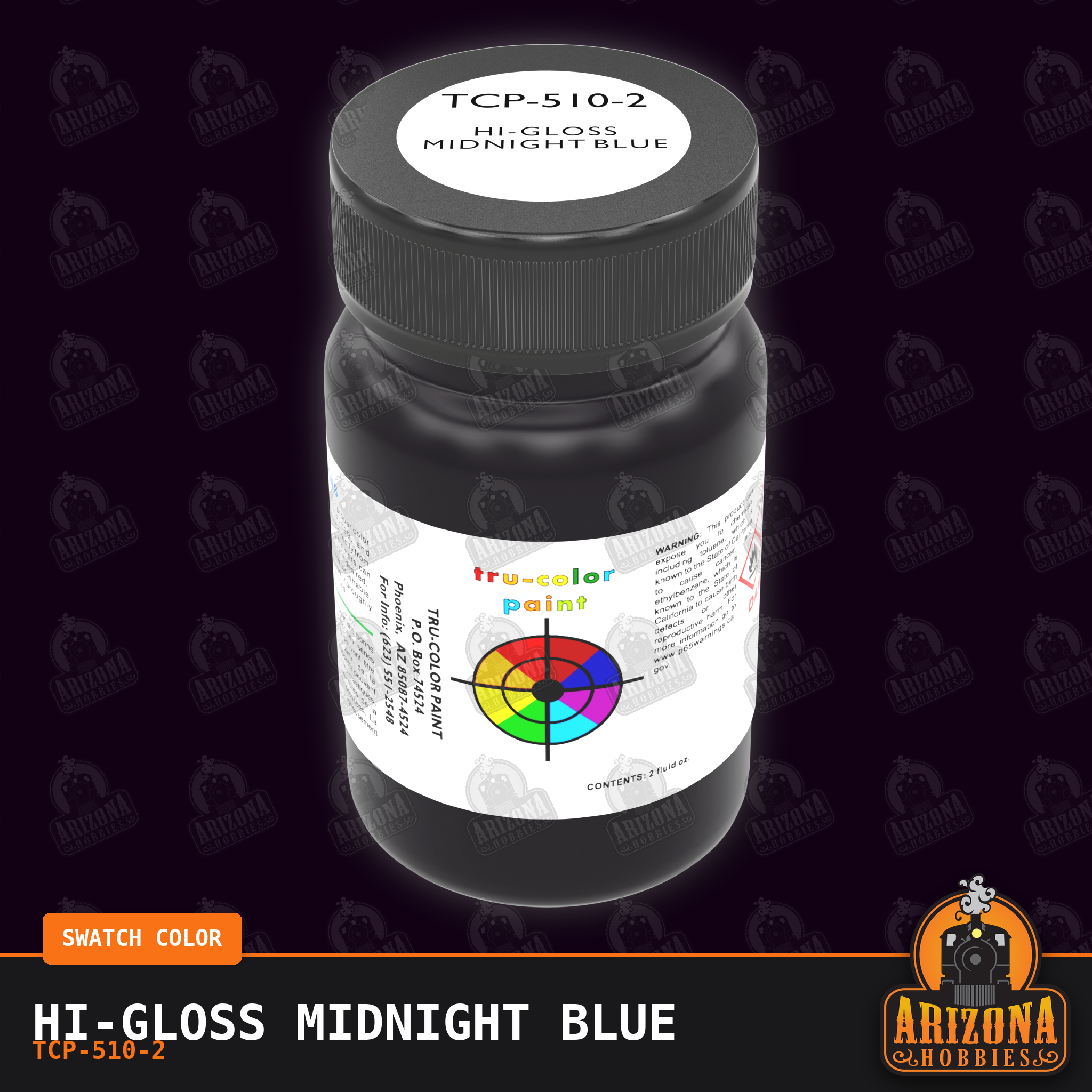 High-Gloss MIDNIGHT BLUE 2-oz bottle (Air-brush) Tru-Color Paint SPECIAL ORDER ONLY
