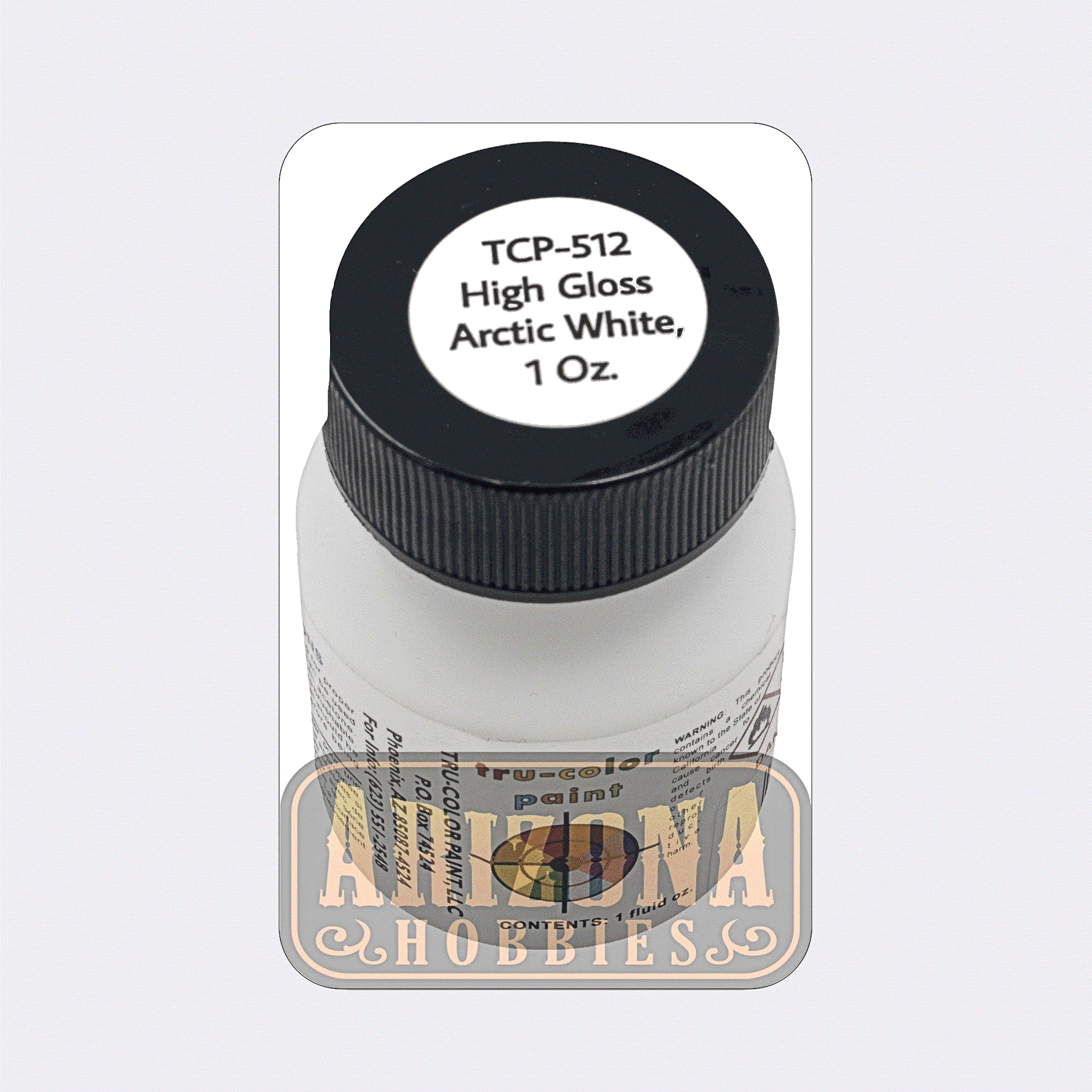 High-Gloss ARCTIC WHITE 1-oz bottle (Airbrush-ready) Tru-Color Paint