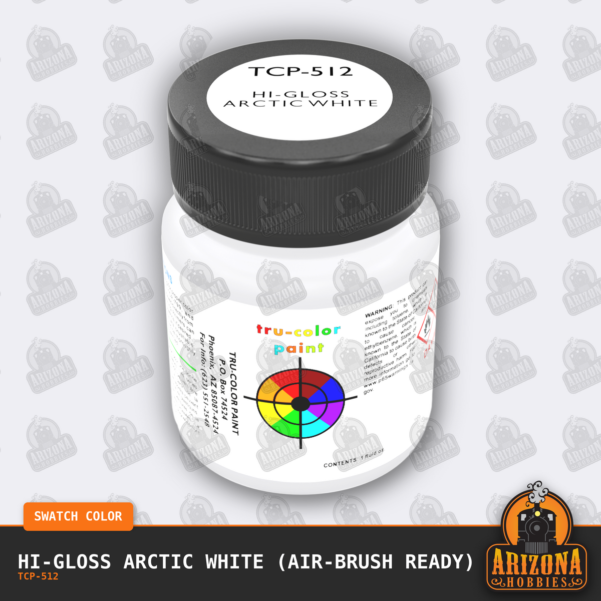 High-Gloss ARCTIC WHITE 1-oz bottle (Air-brush) Tru-Color Paint