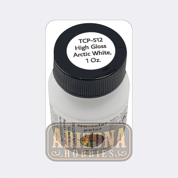 High-Gloss ARCTIC WHITE 1-oz bottle (Airbrush-ready) Tru-Color Paint