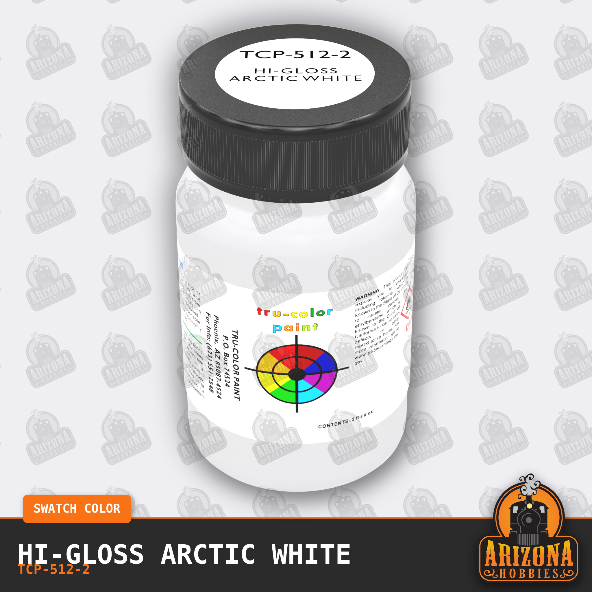 High-Gloss ARCTIC WHITE 2-oz bottle (Air-brush) Tru-Color Paint SPECIAL ORDER ONLY