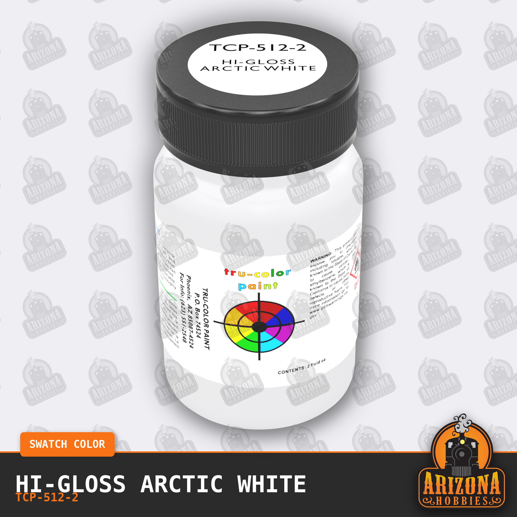 High-Gloss ARCTIC WHITE 2-oz bottle (Air-brush) Tru-Color Paint SPECIAL ORDER ONLY