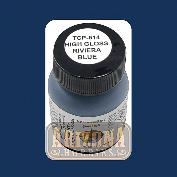 High-Gloss RIVIERA BLUE 1-oz bottle (Airbrush-ready) Tru-Color Paint