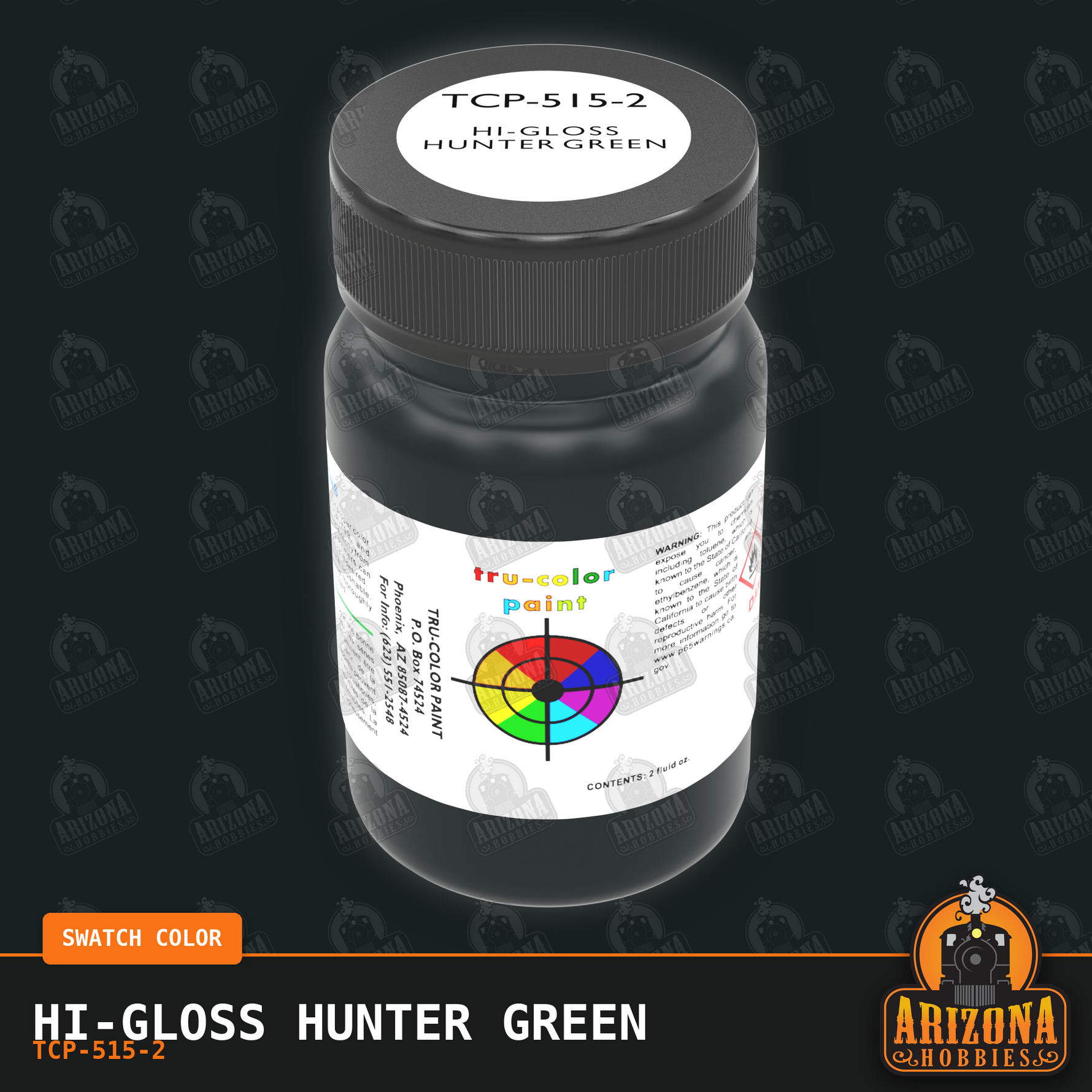 High-Gloss HUNTER GREEN 2-oz bottle (Air-brush) Tru-Color Paint SPECIAL ORDER ONLY