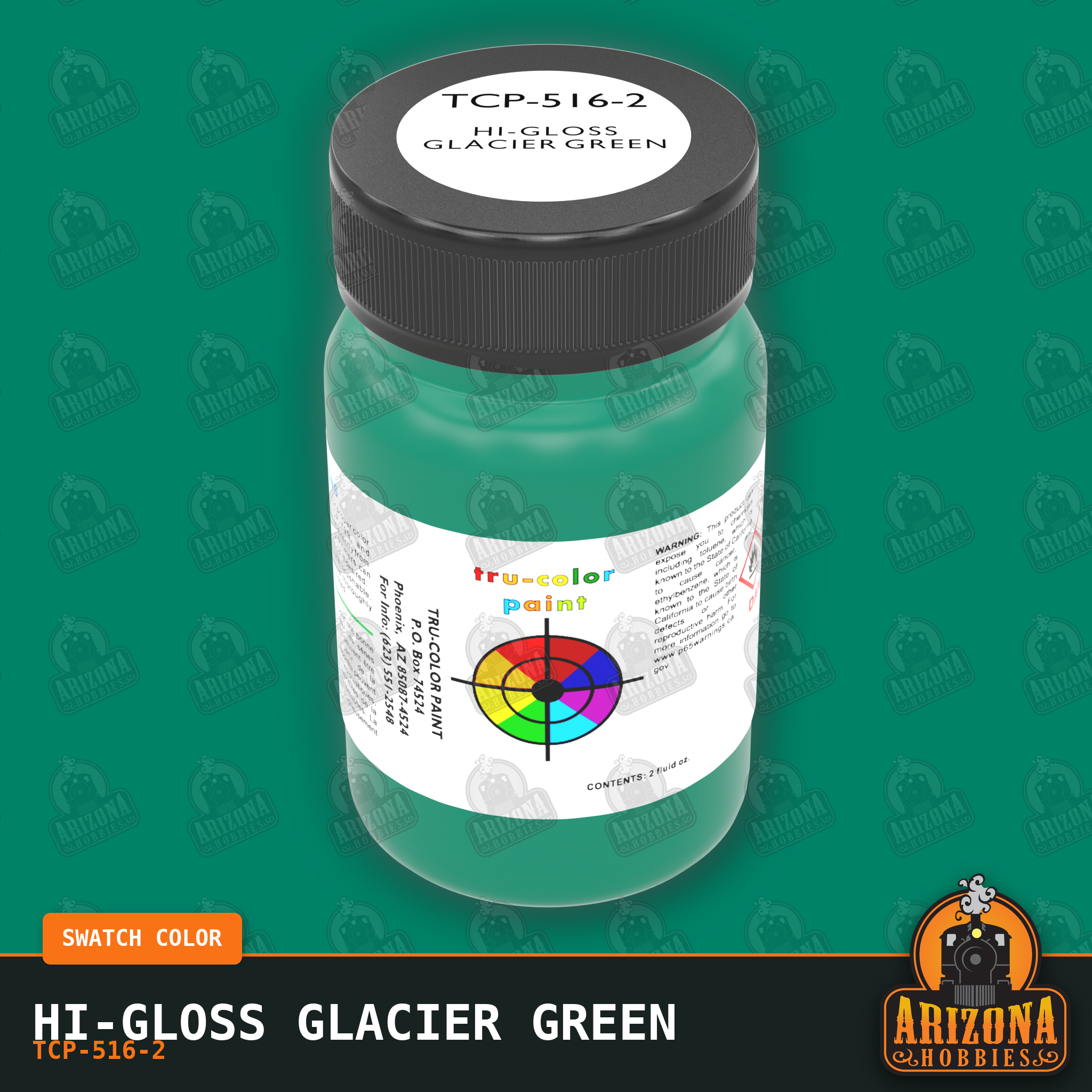 High-Gloss GLACIER GREEN 2-oz bottle (Air-brush) Tru-Color Paint SPECIAL ORDER ONLY