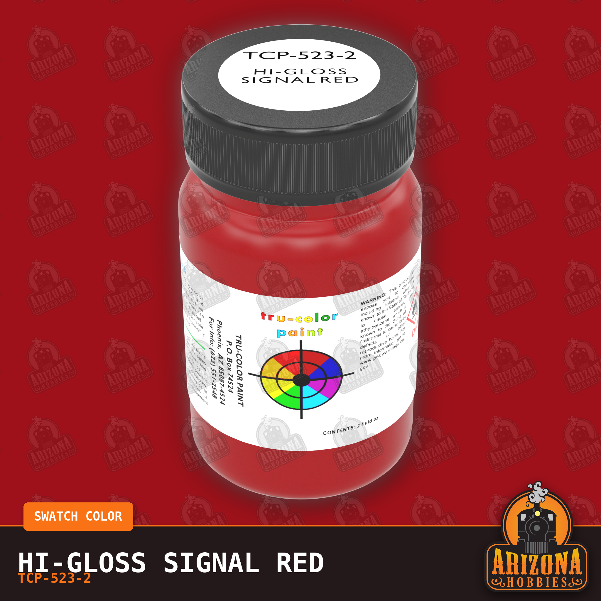 High-Gloss SIGNAL RED 2-oz bottle (Air-brush) Tru-Color Paint SPECIAL ORDER ONLY