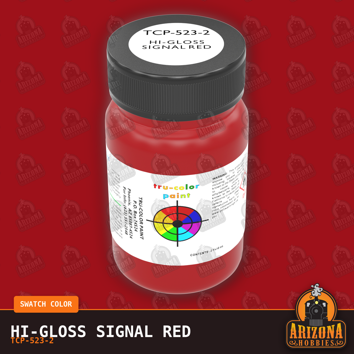 High-Gloss SIGNAL RED 2-oz bottle (Air-brush) Tru-Color Paint SPECIAL ORDER ONLY