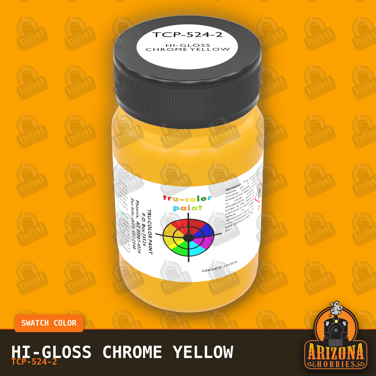 High-Gloss CHROME YELLOW 2-oz bottle (Air-brush) Tru-Color Paint SPECIAL ORDER ONLY