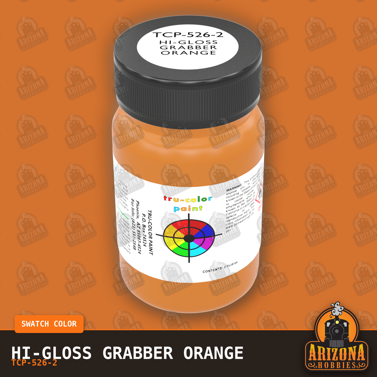 High-Gloss GRABBER ORANGE 2-oz bottle (Air-brush) Tru-Color Paint SPECIAL ORDER ONLY