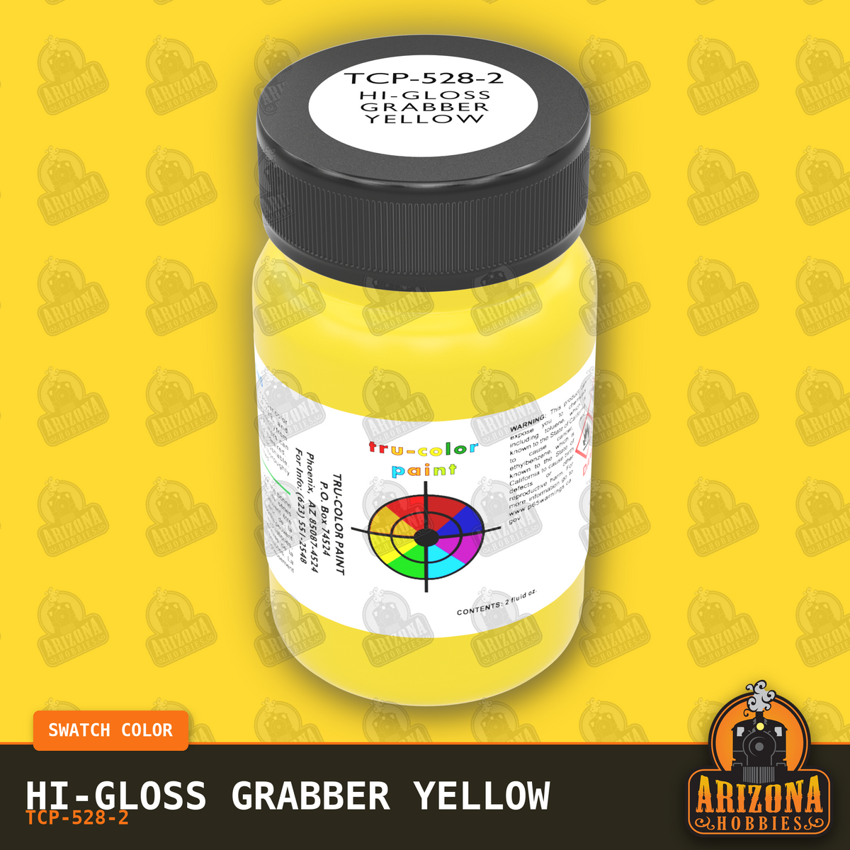 High-Gloss GRABBER YELLOW 2-oz bottle (Air-brush) Tru-Color Paint SPECIAL ORDER ONLY