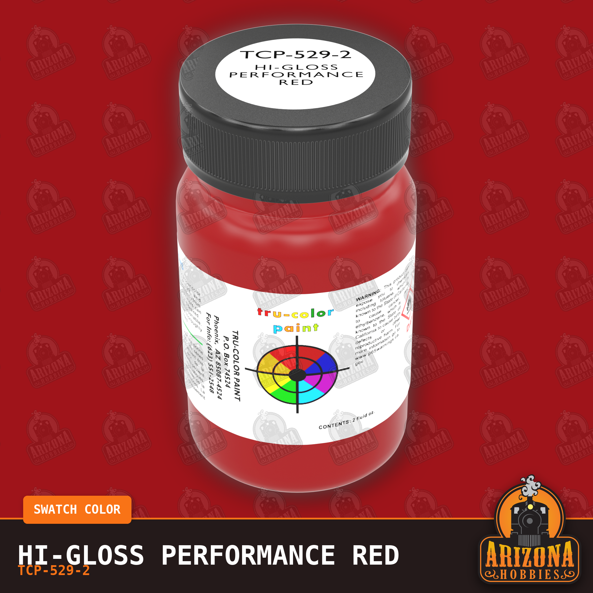 High-Gloss PERFORMANCE RED 2-oz bottle (Air-brush) Tru-Color Paint SPECIAL ORDER ONLY