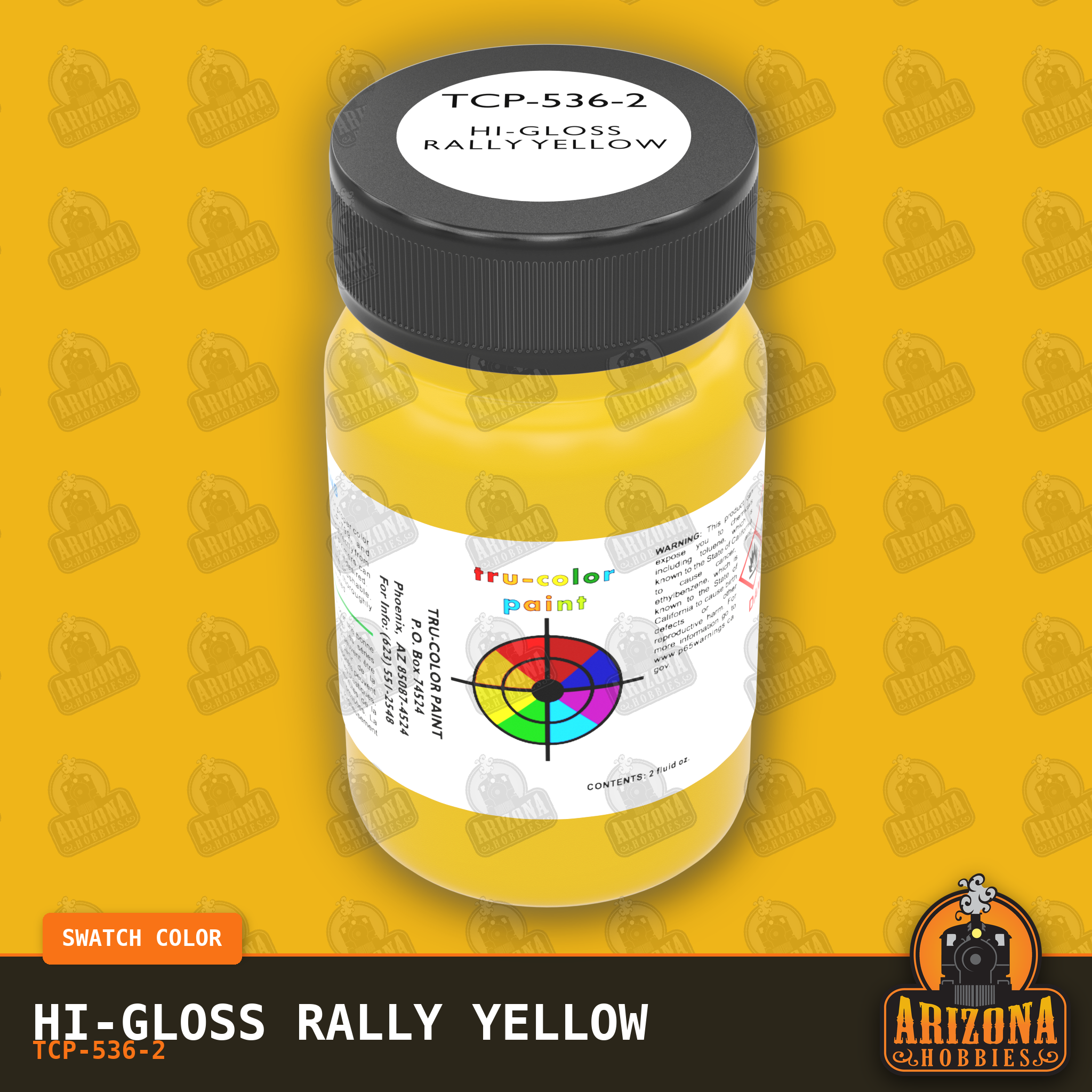 High-Gloss RALLY YELLOW 2-oz bottle (Air-brush) Tru-Color Paint SPECIAL ORDER ONLY