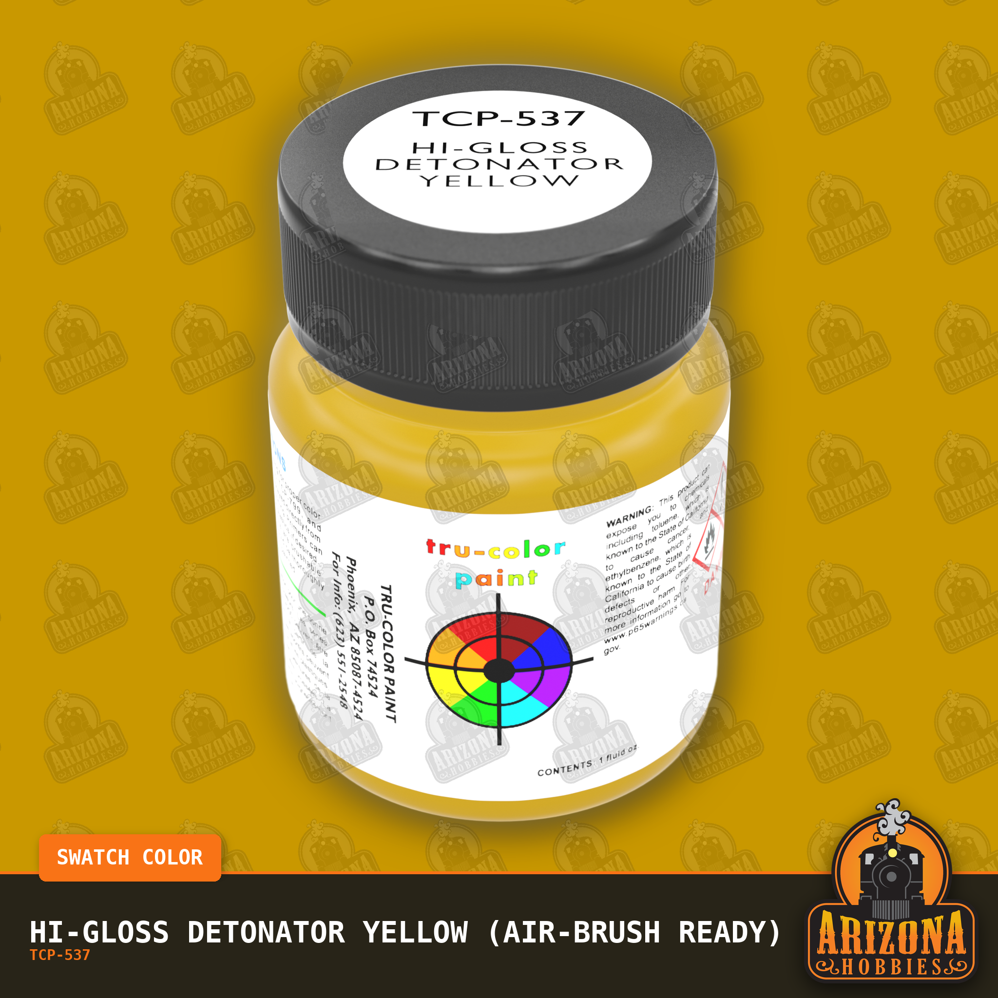 High-Gloss DETONATOR YELLOW 1-oz bottle (Air-brush) Tru-Color Paint