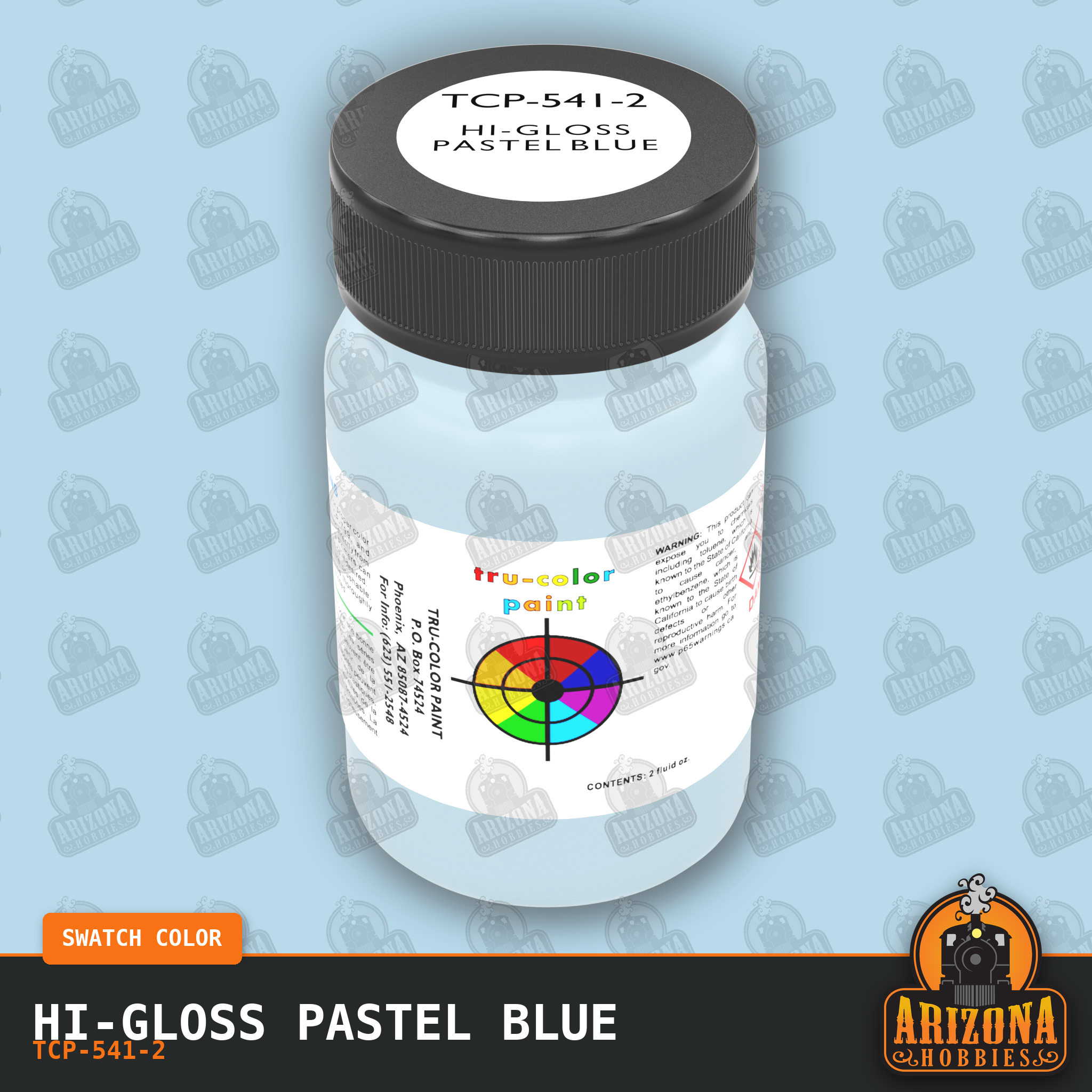 High-Gloss PASTEL BLUE 2-oz bottle (Air-brush) Tru-Color Paint SPECIAL ORDER ONLY